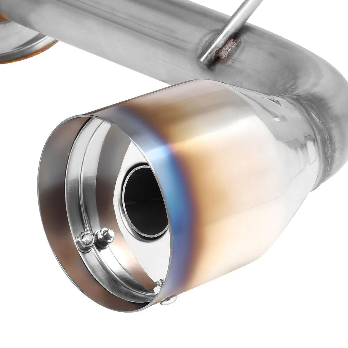 00-05 Dodge Neon Single Burnt Tip Catback Exhaust - Stainless Steel - Image 4