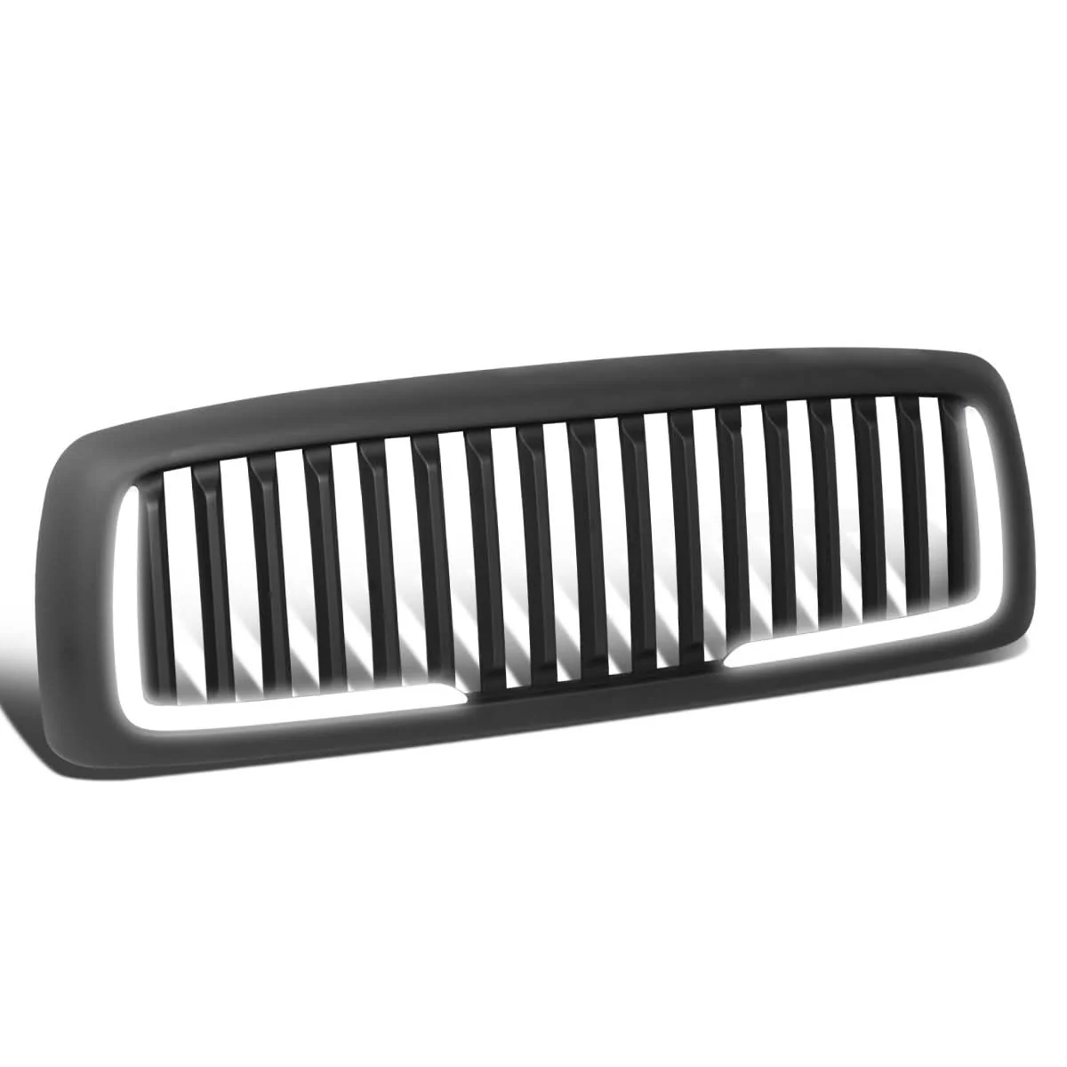 02-05 Dodge Ram Vertical Fence Style LED DRL Grille - Matte Black - Image 2