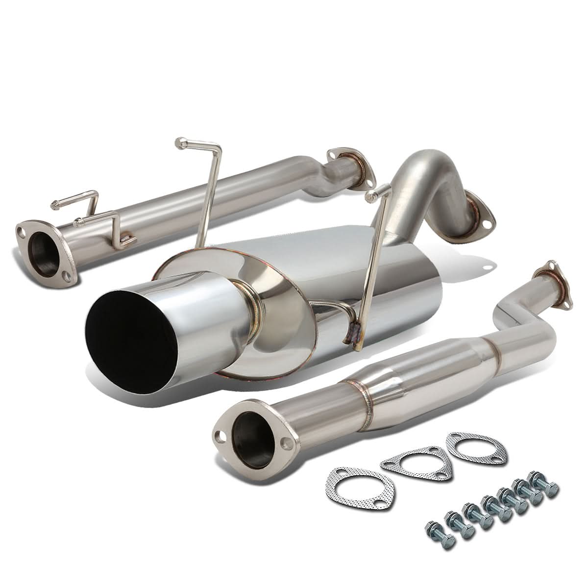 02-05 Honda Civic Si EP3 OE Style Catback Exhaust - Stainless Steel - Image 2