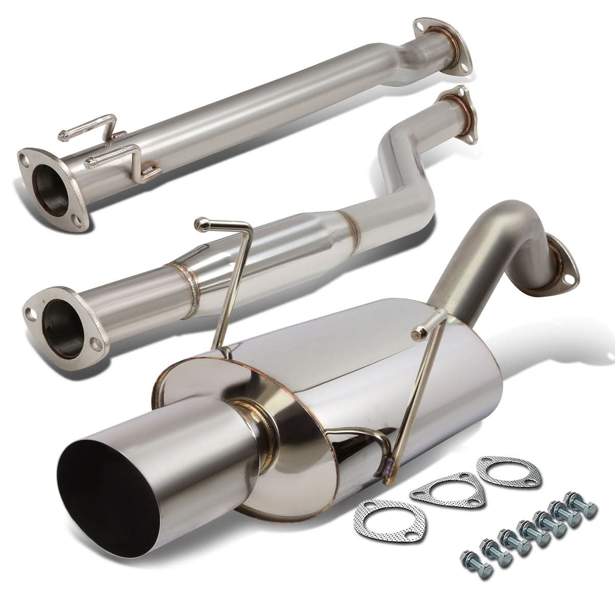 02-05 Honda Civic Si EP3 OE Style Catback Exhaust - Stainless Steel - Image 3