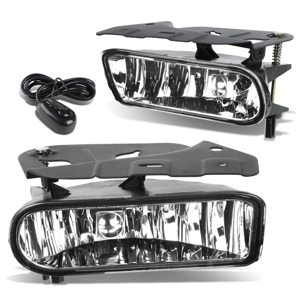 02-06 Cadillac Escalade Fog Lights with Switch Chrome Clear - Image 2