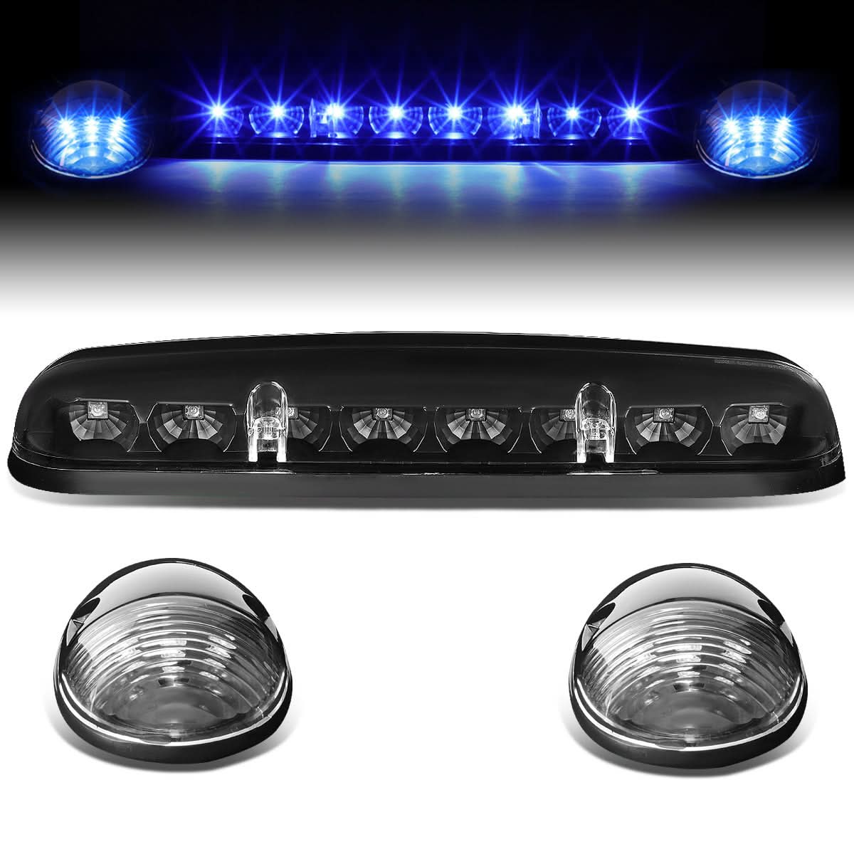 02-07 Chevrolet Silverado / GMC Sierra Black Housing Blue LED Cab Light - Image 2