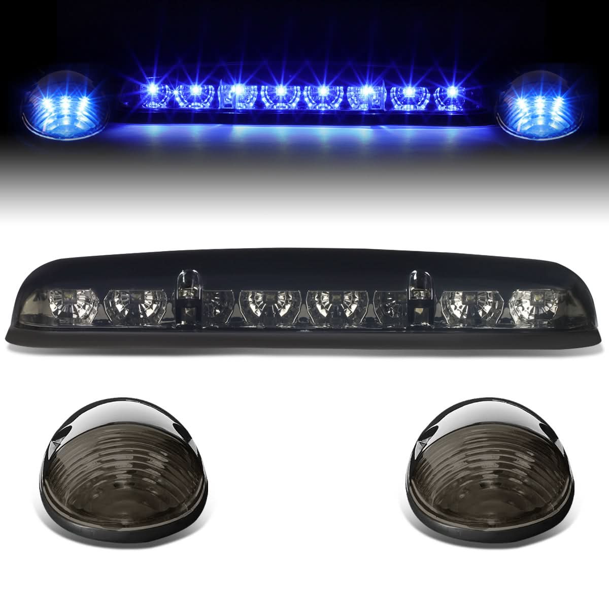 02-07 Chevrolet Silverado / GMC Sierra Smoke Housing Blue LED Cab Light - Image 2