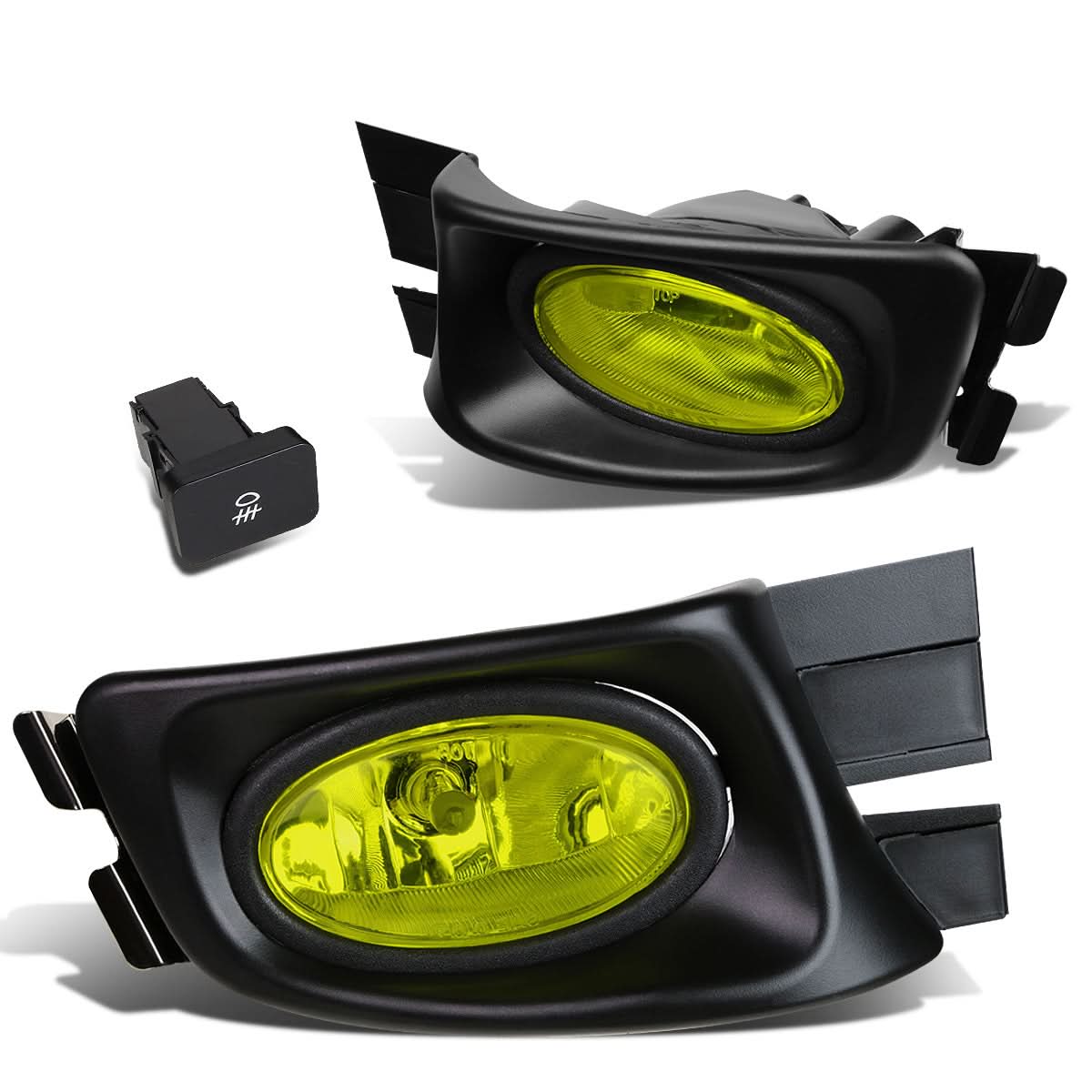 03-05 Honda Accord 4-Door Fog Lights w/ Switch & H11 Bulb - Amber - Image 2