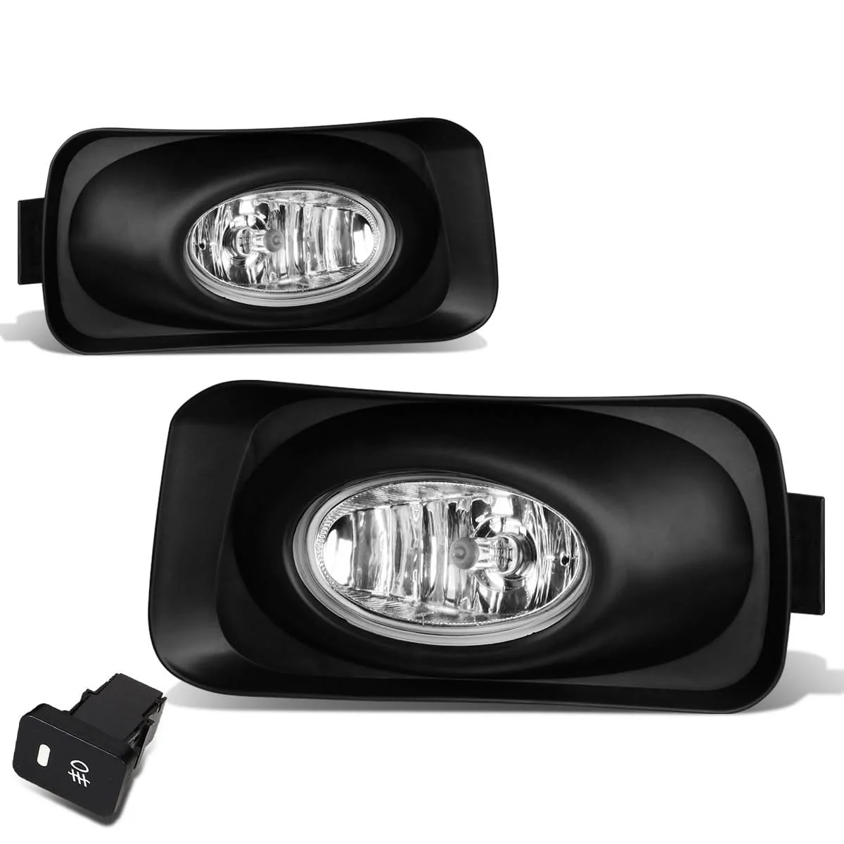 04-05 Acura TSX Fog Lights with Switch & Bezel Chrome Clear - Image 3
