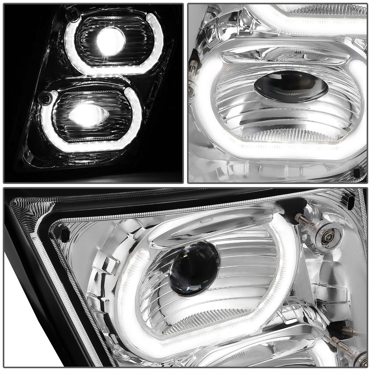 04-18 Volvo VN VNL Halo DRL Fog Lights - Clear Lens - Image 5