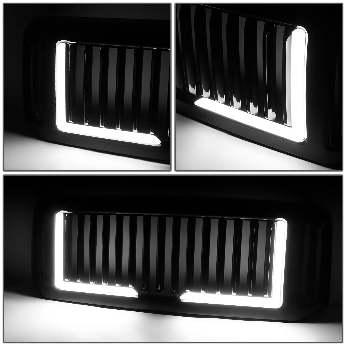 05-07 Ford F-250/F-350/F-450/F-550 Vertical Fence LED DRL Grille - Image 4