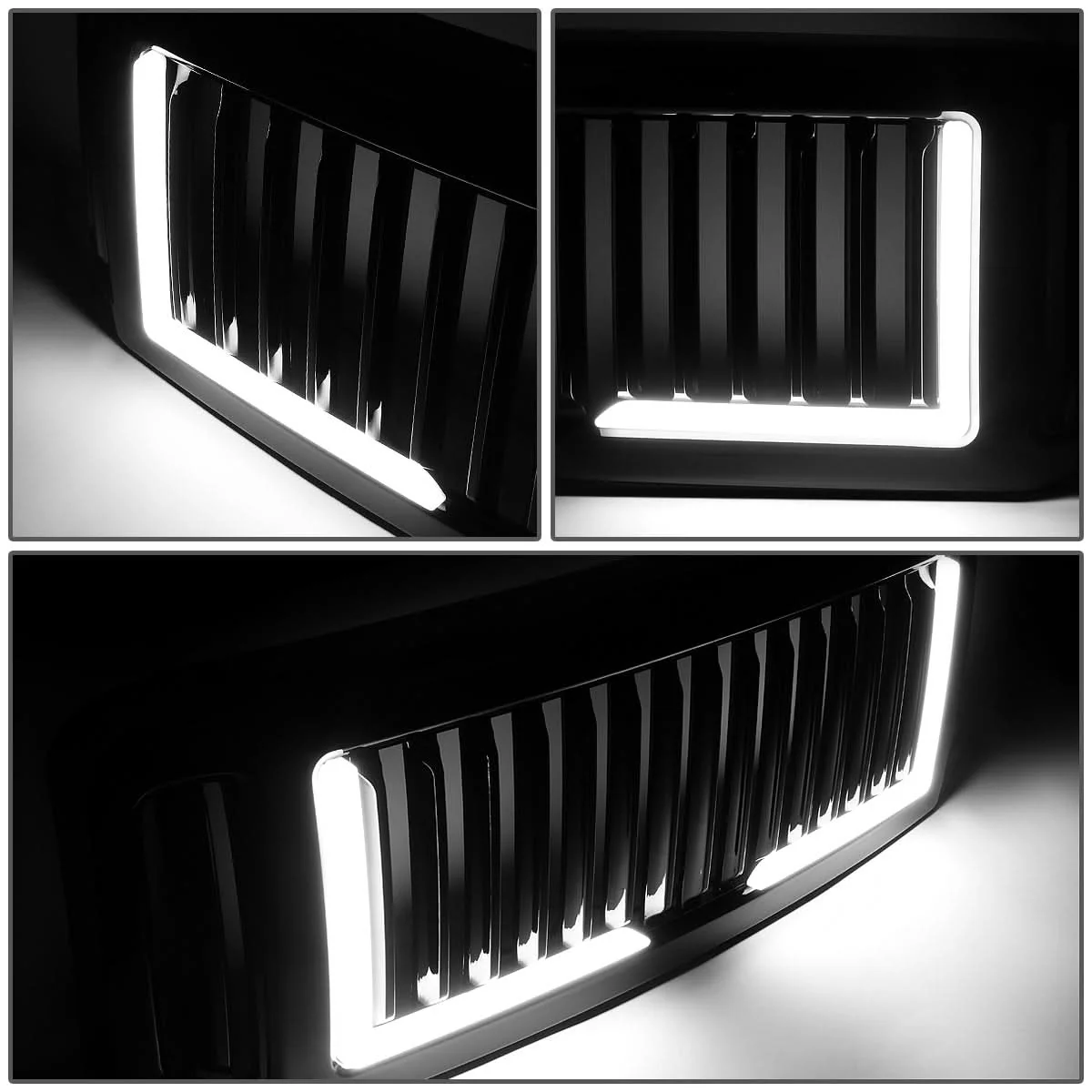 05-07 Ford F-250/F-350/F-450/F-550 Vertical Fence LED DRL Grille - Image 5