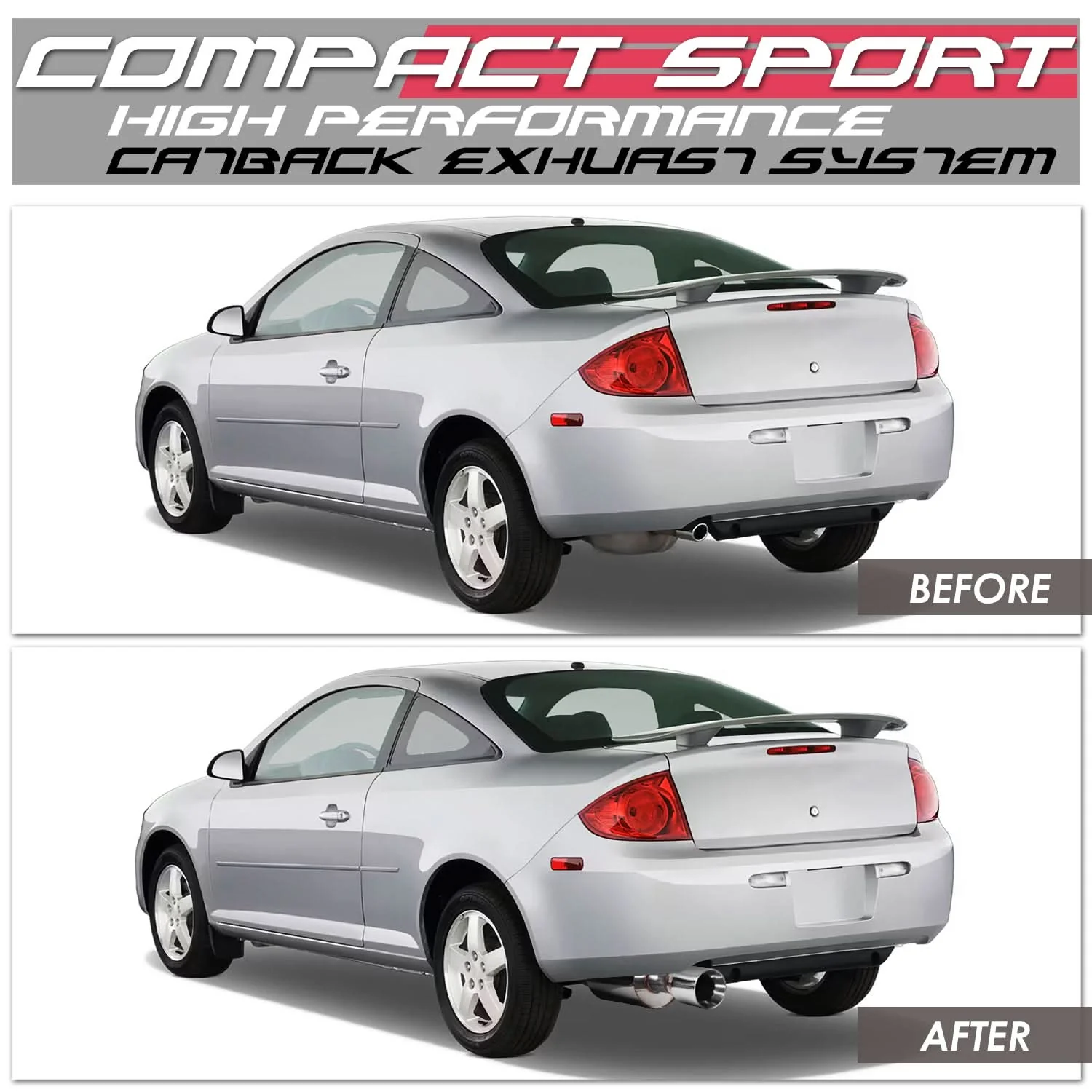 05-10 Chevrolet Cobalt / 07-10 Pontiac G5 Catback Exhaust - Stainless Steel - Image 5