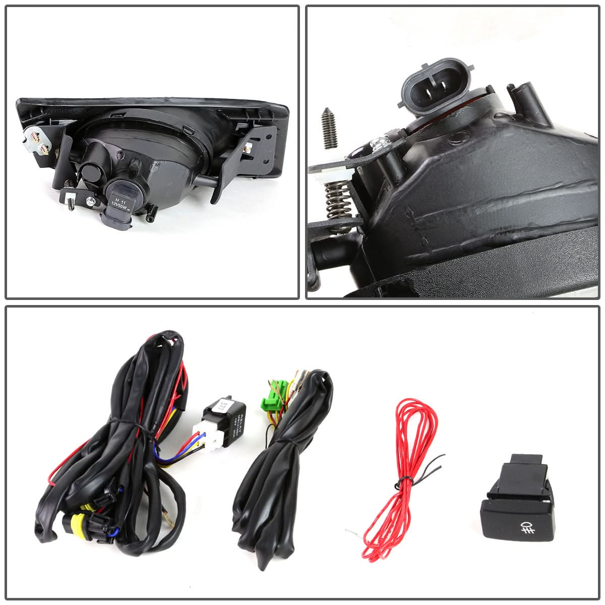 06-07 Honda Accord Coupe Fog Lights with Switch & Bezel - Smoke - Image 6