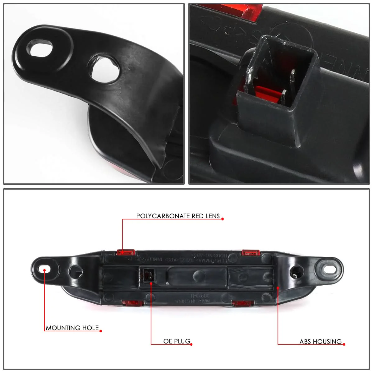 06-10 Dodge Charger 3D Style LED Third Brake Light - Red - Image 4