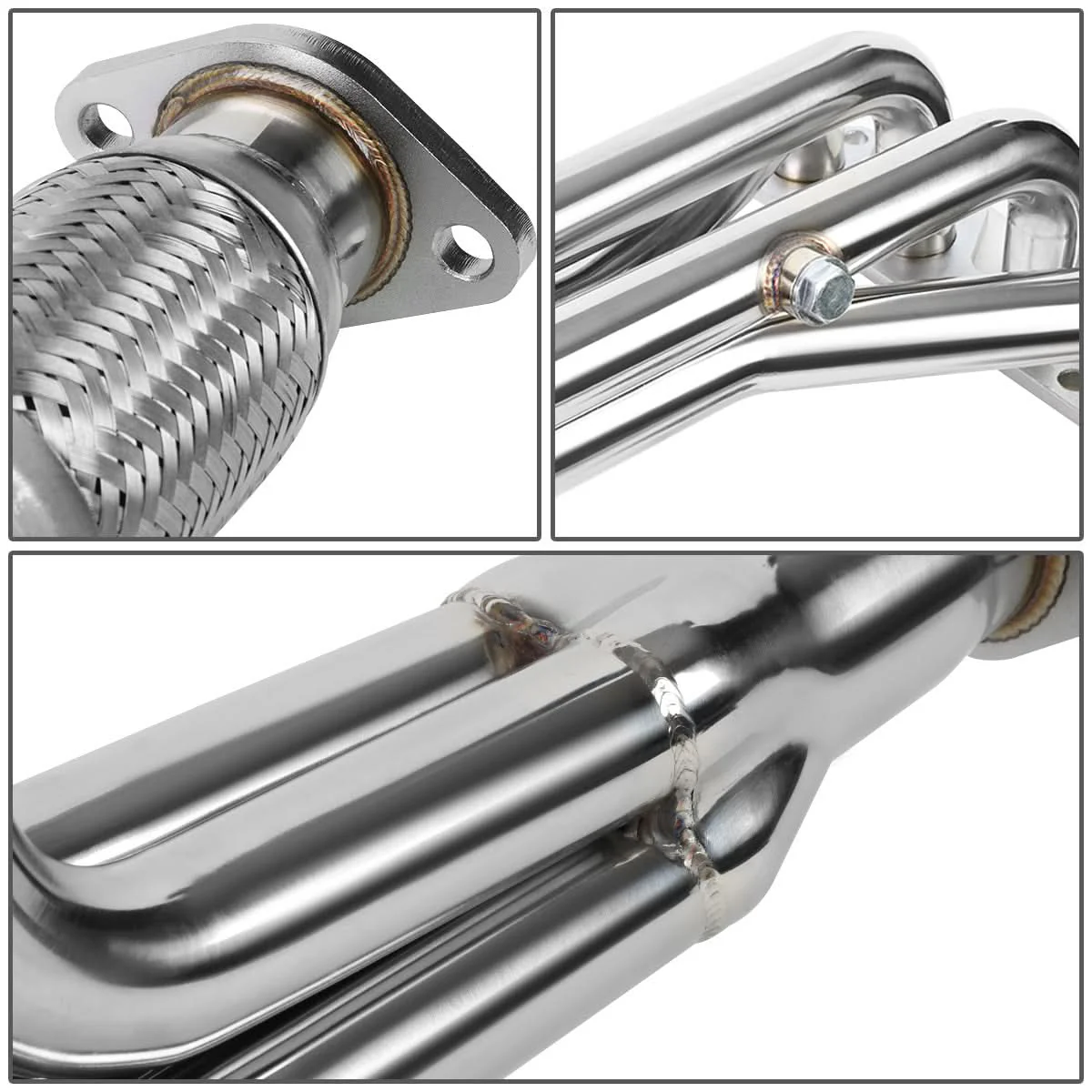 06-11 Hyundai Accent Header with Midpipe Stainless Steel - Image 4