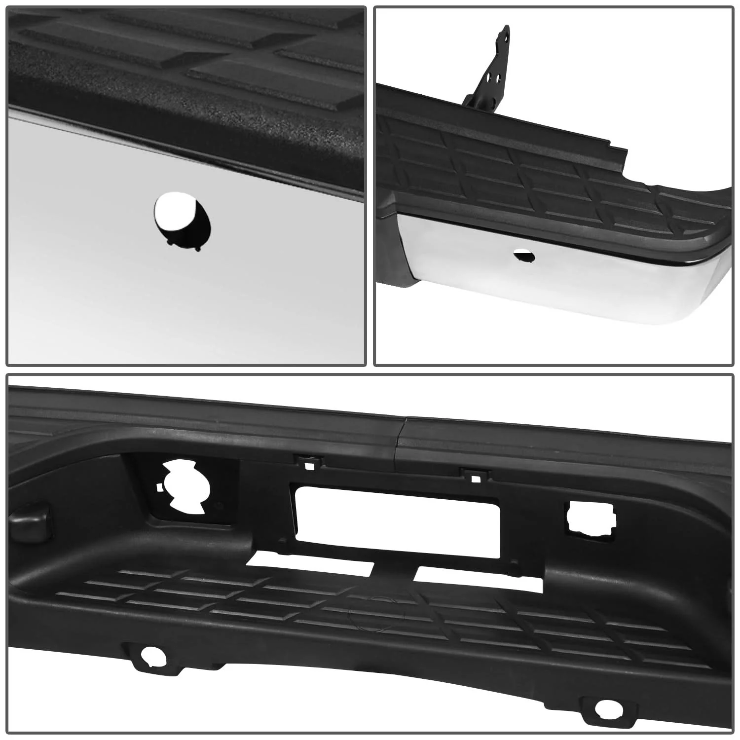 07-13 Chevy Silverado GMC Sierra 1500 Rear Step Bumper Chrome Steel - Image 3