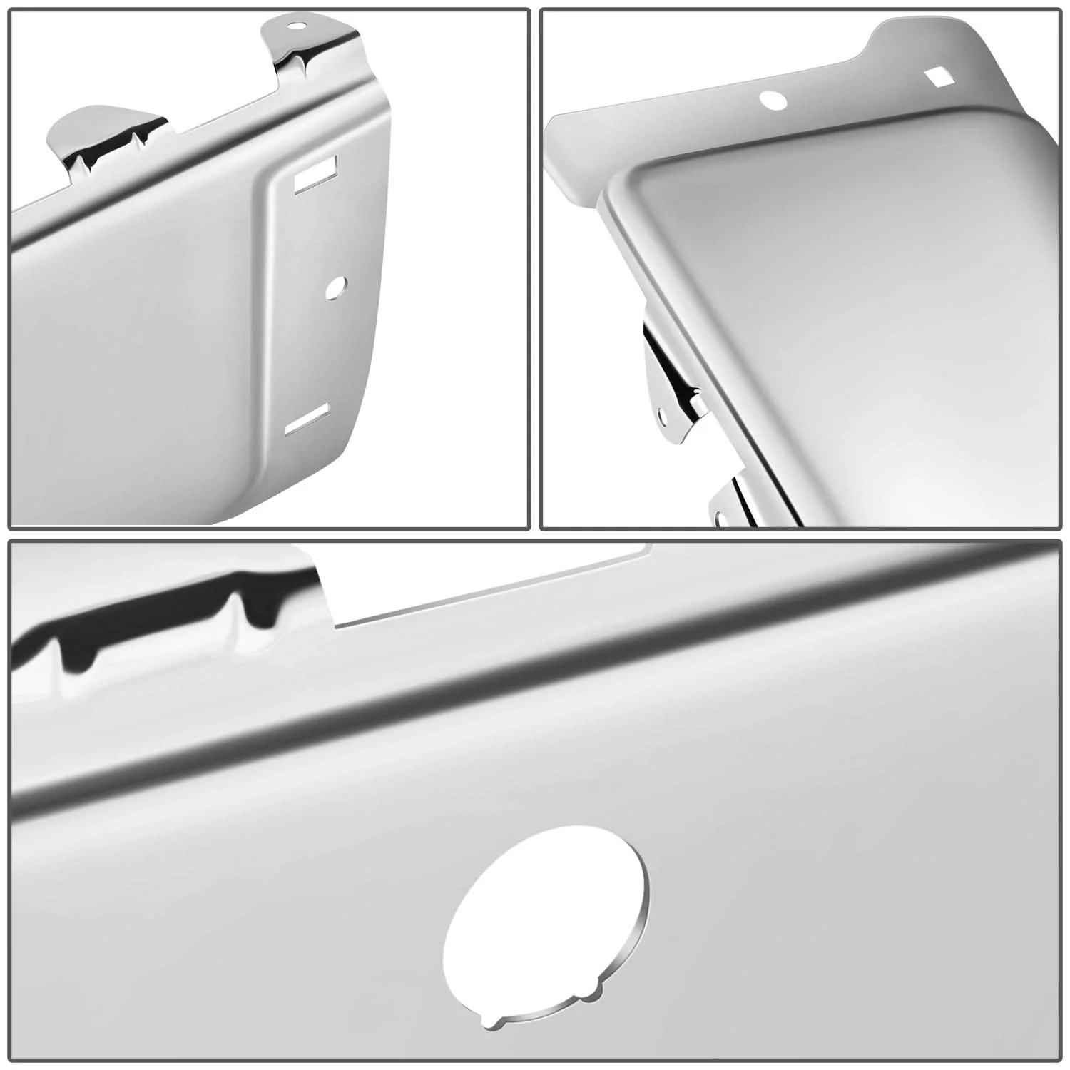 07-14 Chevrolet Silverado GMC Sierra Rear Bumper Cover Chrome - Image 3