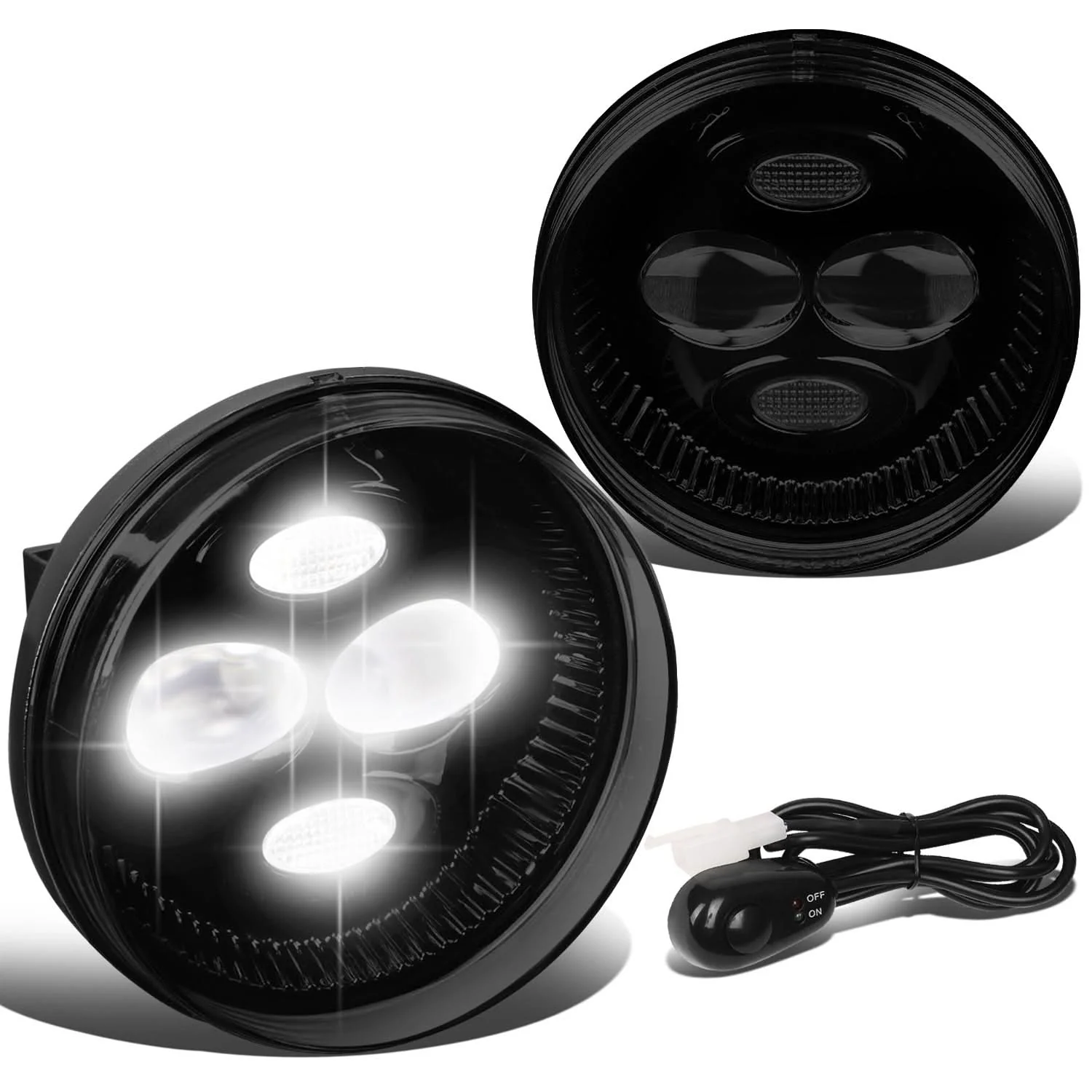 07-14 GMC Sierra 2500HD 3500HD / 07-13 Sierra 1500 LED Smoked Fog Lights - Image 2