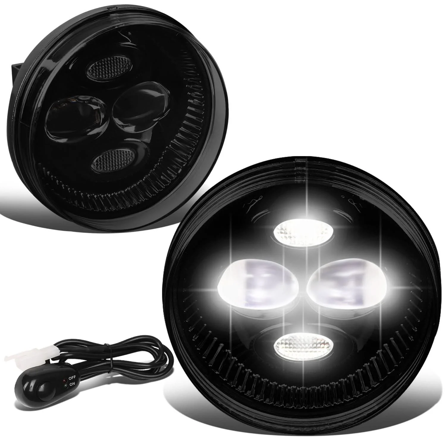 07-14 GMC Sierra 2500HD 3500HD / 07-13 Sierra 1500 LED Smoked Fog Lights - Image 3