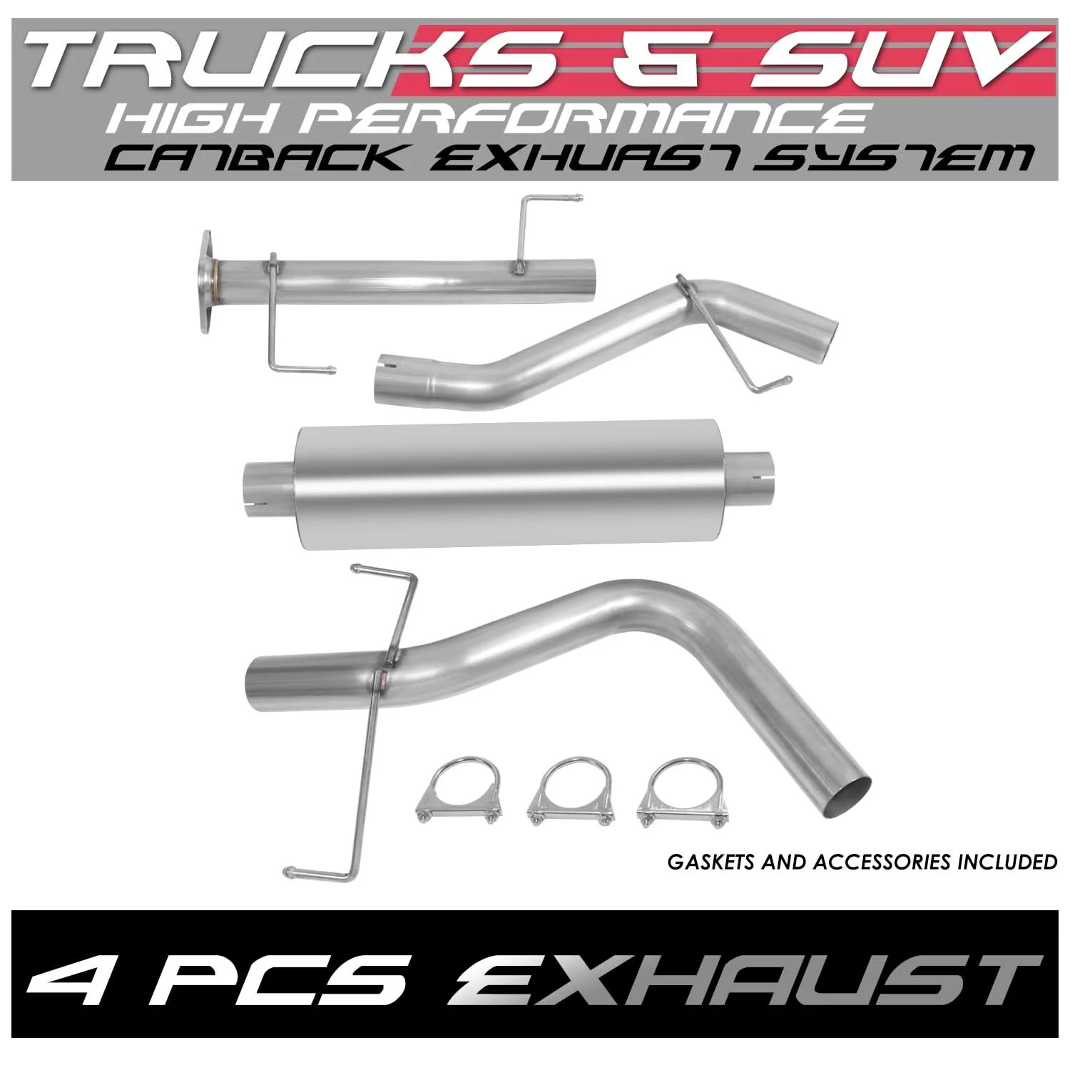 07-14 Toyota FJ Cruiser Catback Exhaust System - Stainless Steel - Image 4