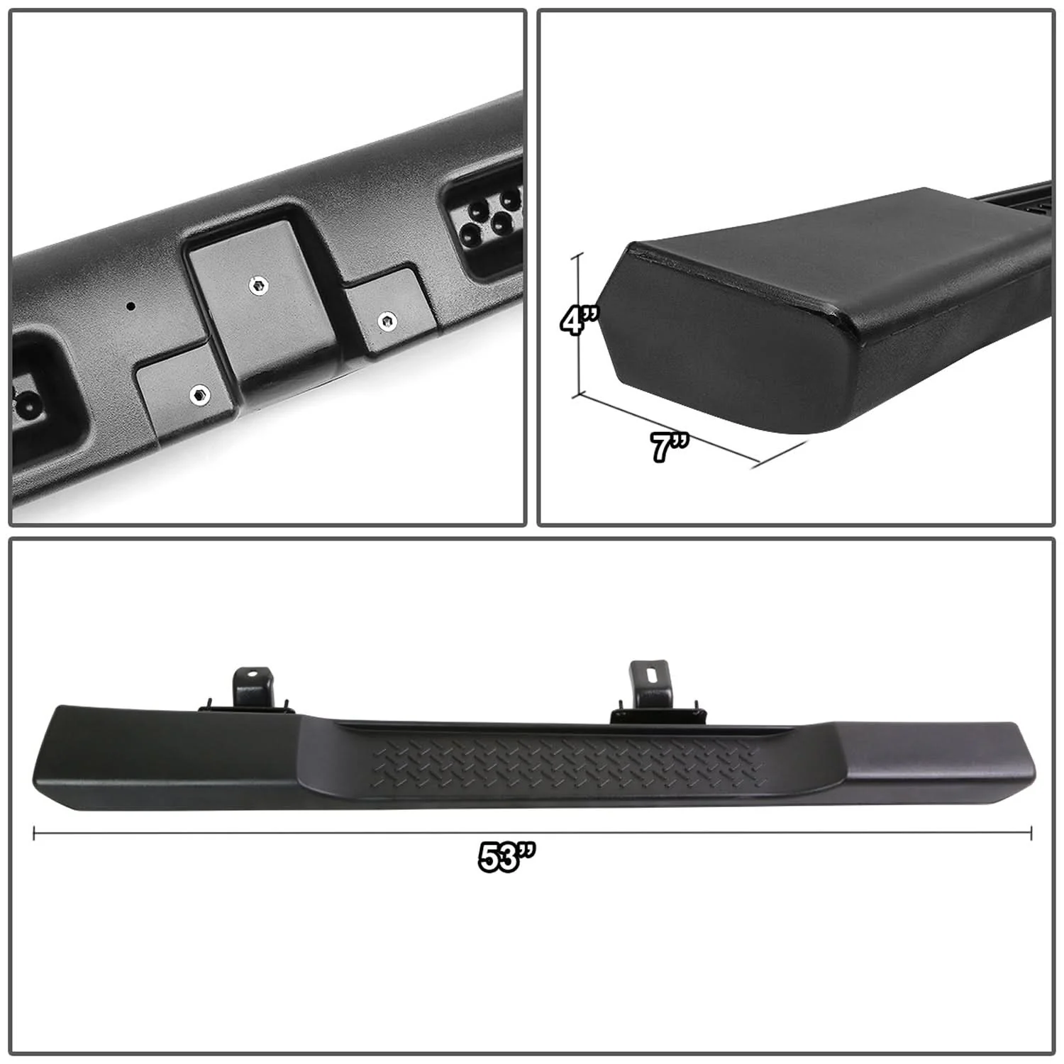 07-16 Jeep Wrangler 2 Door Factory Style Nerf Bar Step Bar Black - Image 6