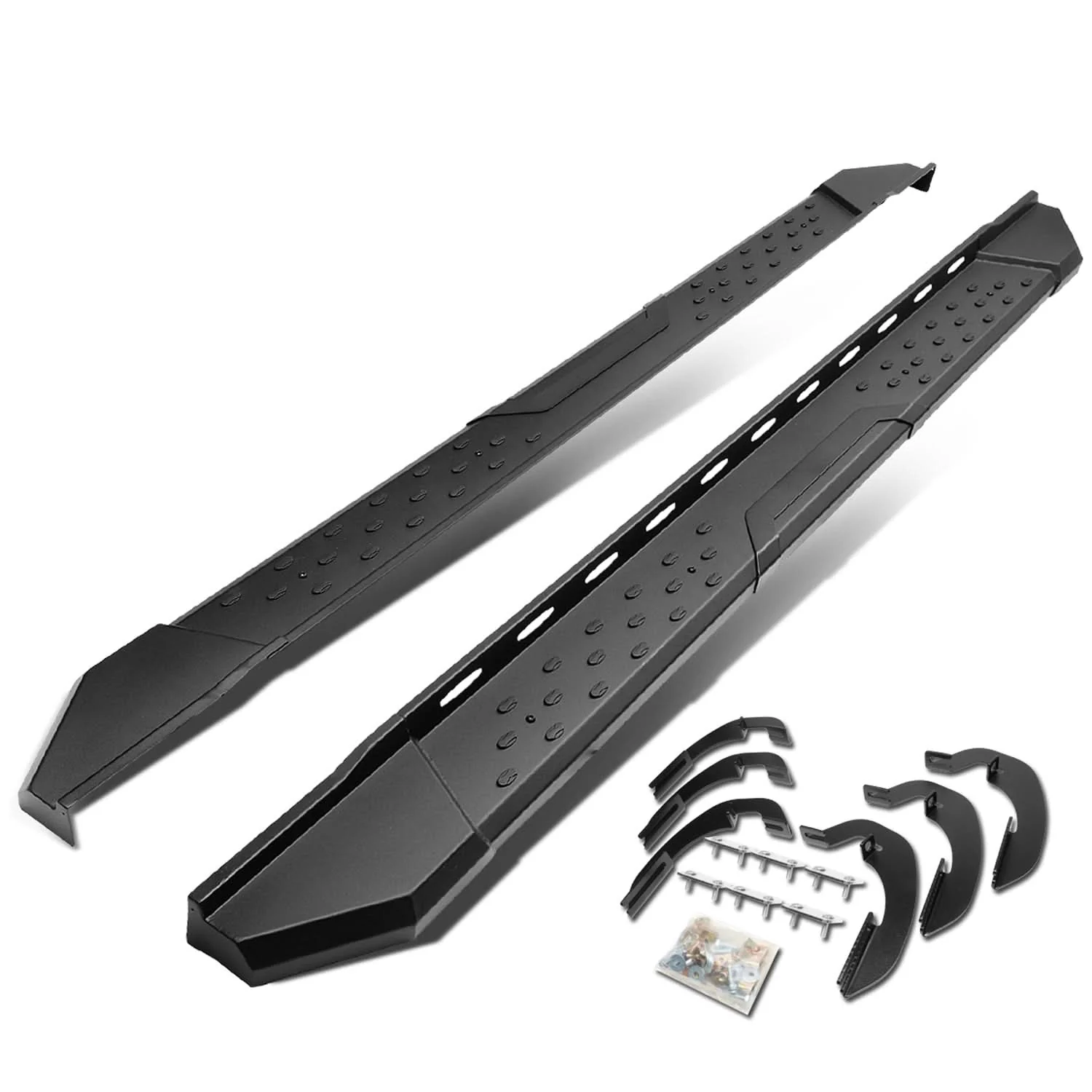 07-17 Chevy Silverado GMC Sierra 5.5" Straight Nerf Step Bar Black - Image 3