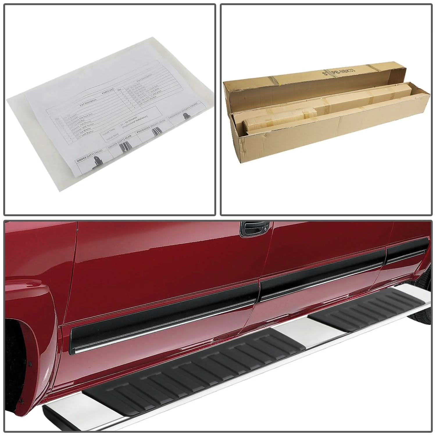 07-19 Chevrolet Silverado GMC Sierra 6" Straight Nerf Bars Extended Cab - Image 6