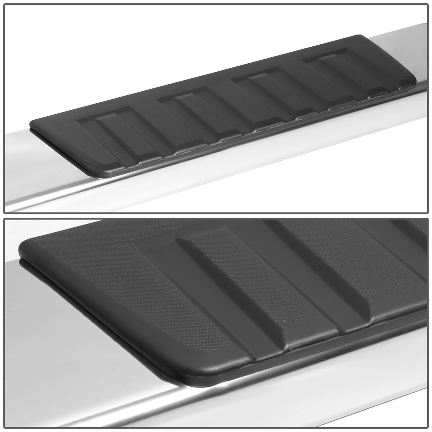 07-19 Chevrolet Silverado GMC Sierra 6" Straight Nerf Step Bar Silver - Image 4