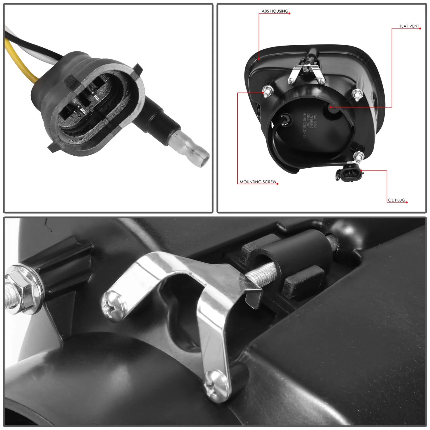 08-17 Freightliner Cascadia 3D Projector LED Fog Lights - Chrome - Image 5