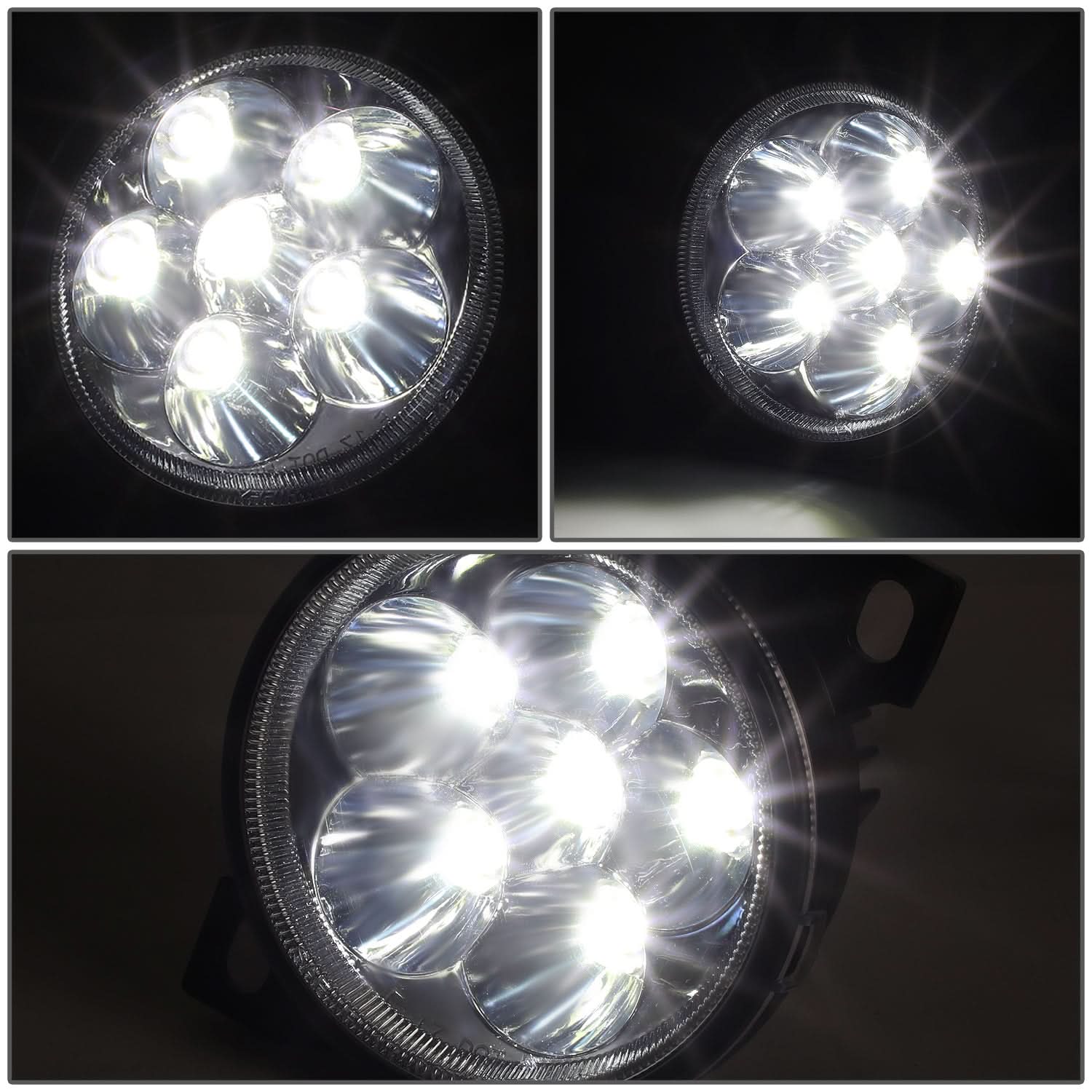 08-20 Kenworth T660 / Peterbilt 579 587 Full LED Fog Lights Chrome - Image 2