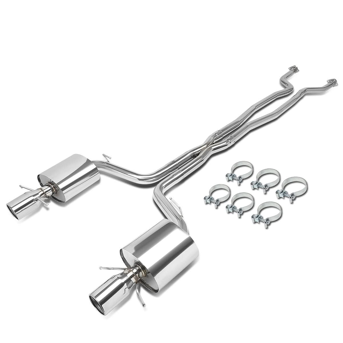 09-11 Cadillac CTS-V Catback Exhaust System Stainless Steel Dual Tip - Image 3