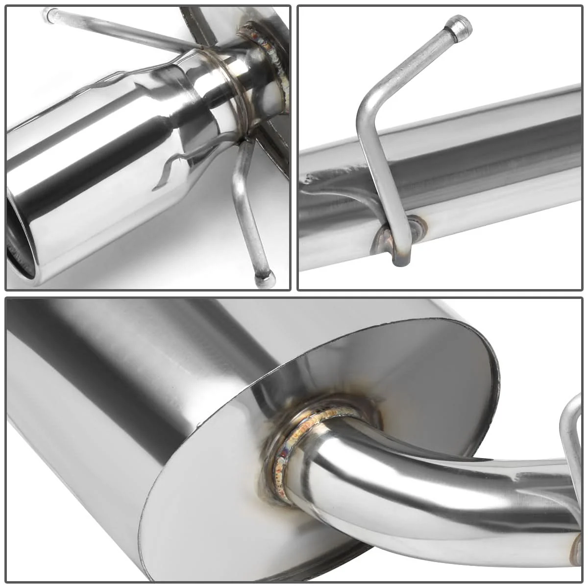 09-11 Cadillac CTS-V Catback Exhaust System Stainless Steel Dual Tip - Image 5