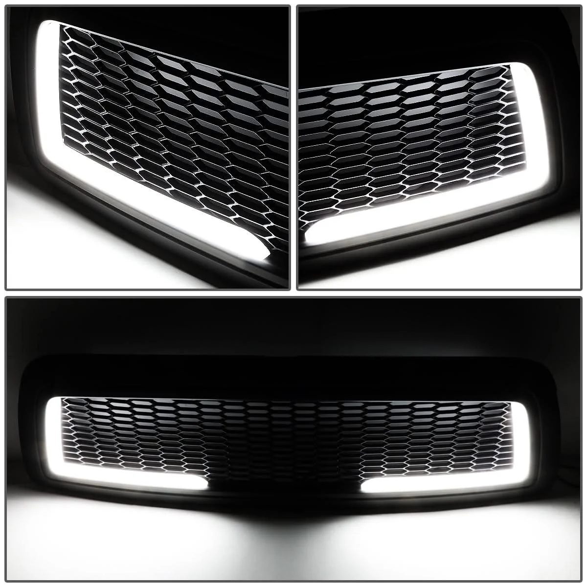 09-12 Dodge Ram 1500 Honeycomb Style LED DRL Grille - Matte Black - Image 5