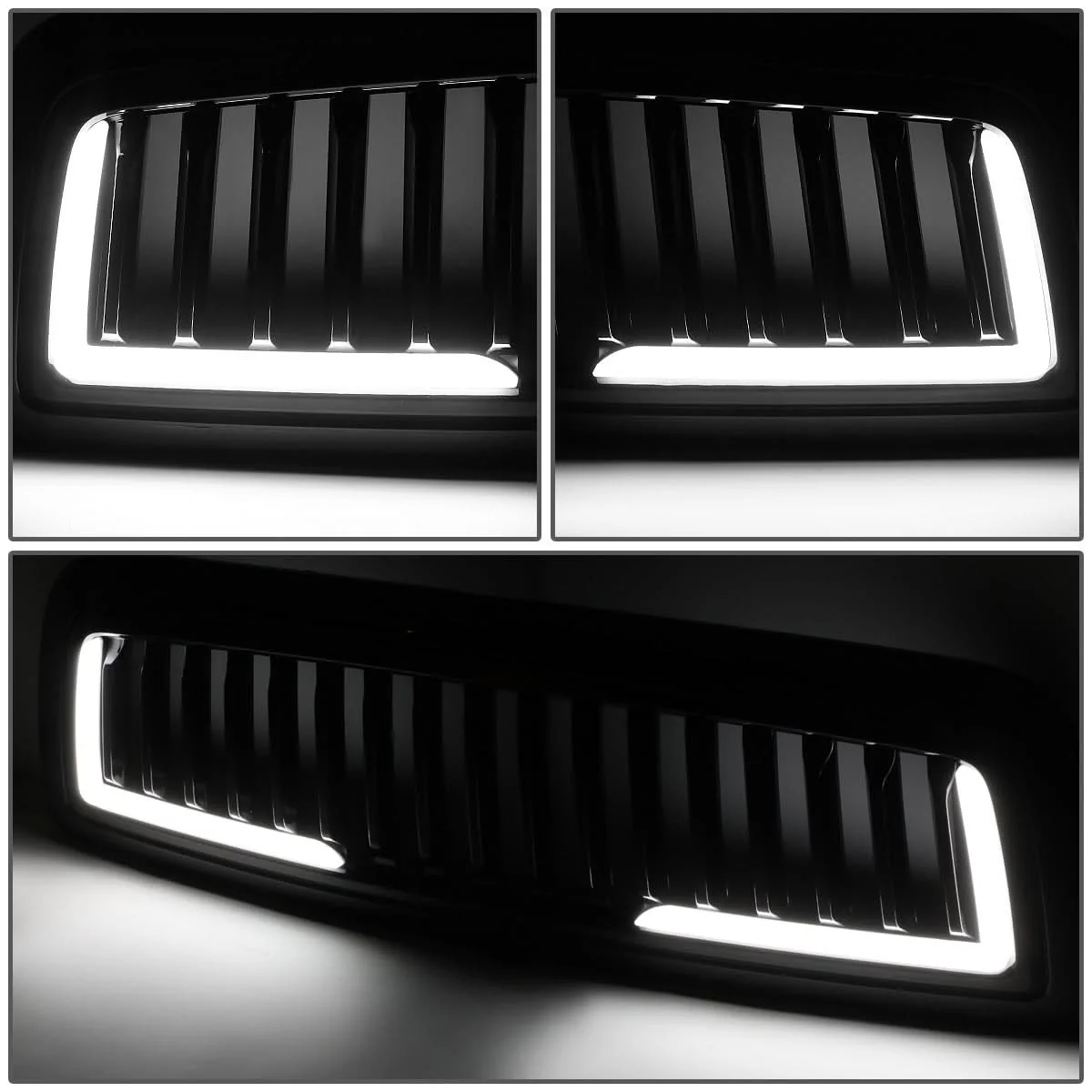 09-12 Dodge Ram 1500 Vertical Fence Style Grille w/ LED DRL Lights - Image 2