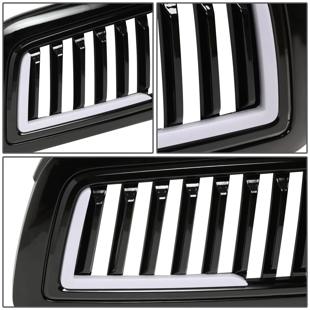 09-12 Dodge Ram 1500 Vertical Fence Style Grille w/ LED DRL Lights - Image 4