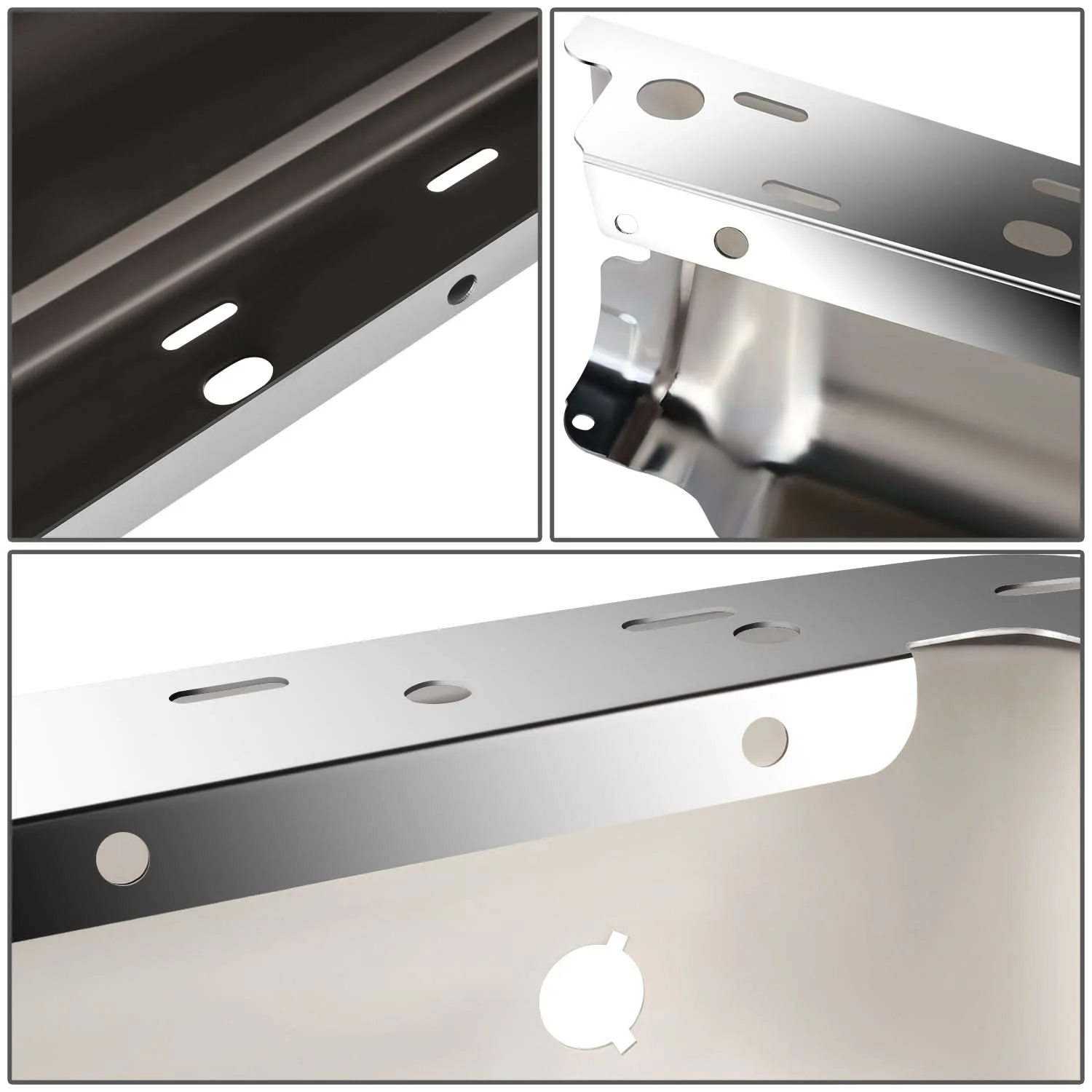 09-14 Ford F-150 Fleetside Rear Bumper Cover w/ Sensor Holes Chrome - Image 4