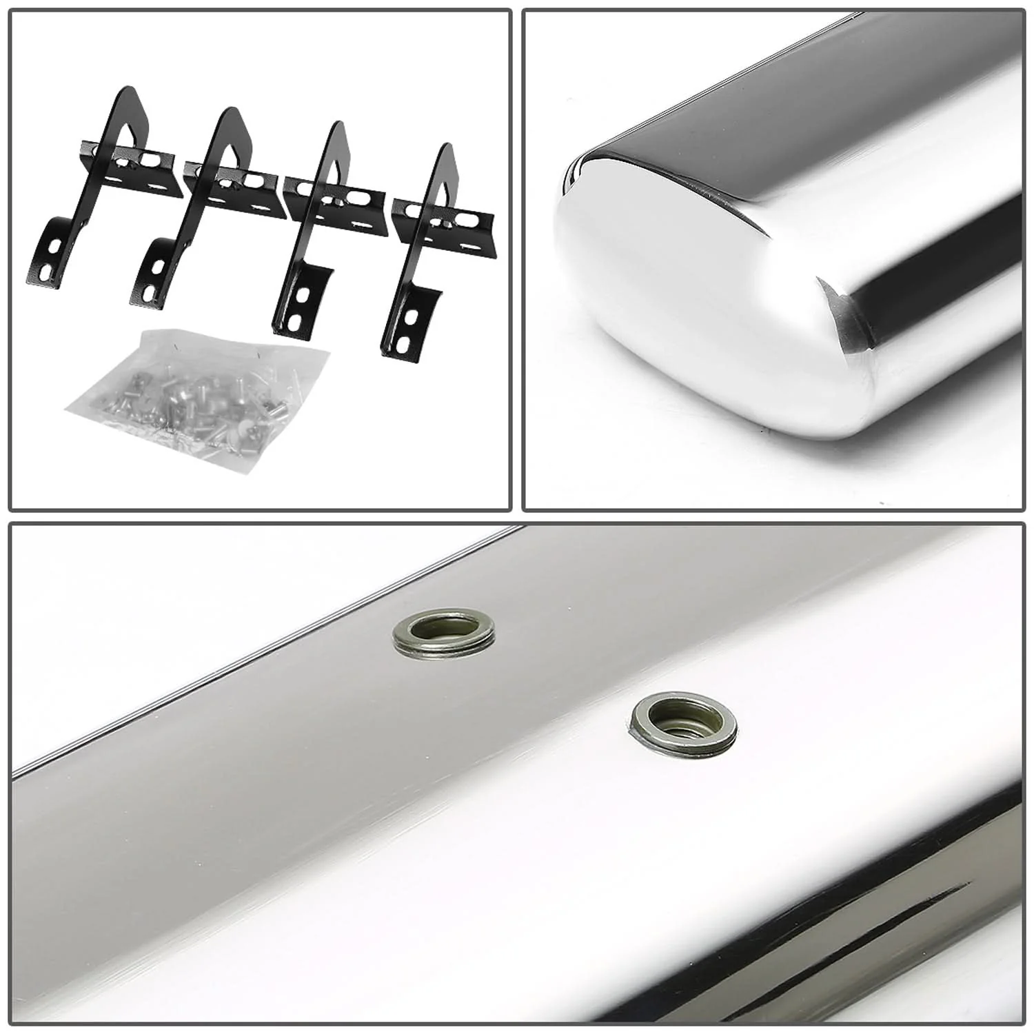09-14 Ford F-150 Super Cab 5" Oval Straight Nerf Bar Silver - Image 5