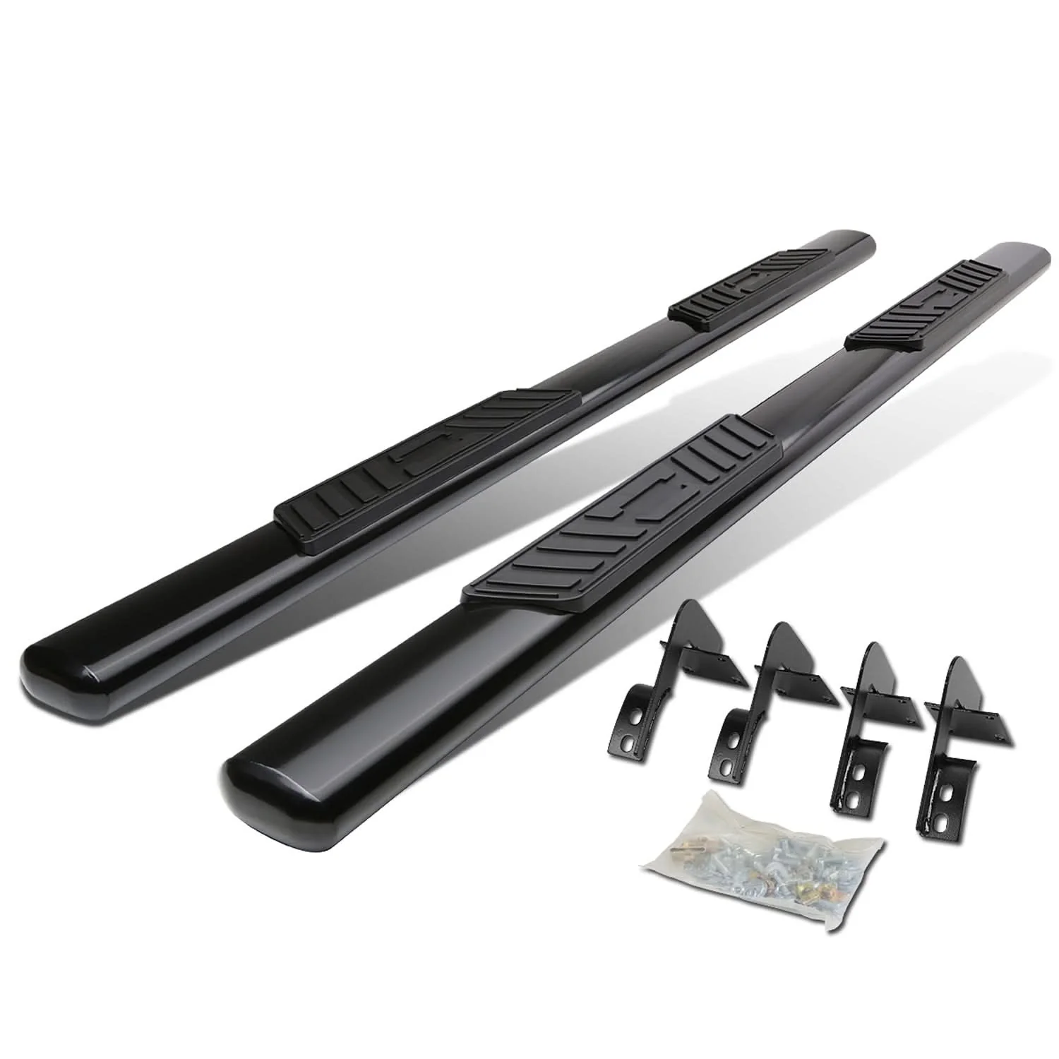 09-16 Dodge Ram 1500 2500 3500 Crew Cab 5" Oval Nerf Bars - Black - Image 3