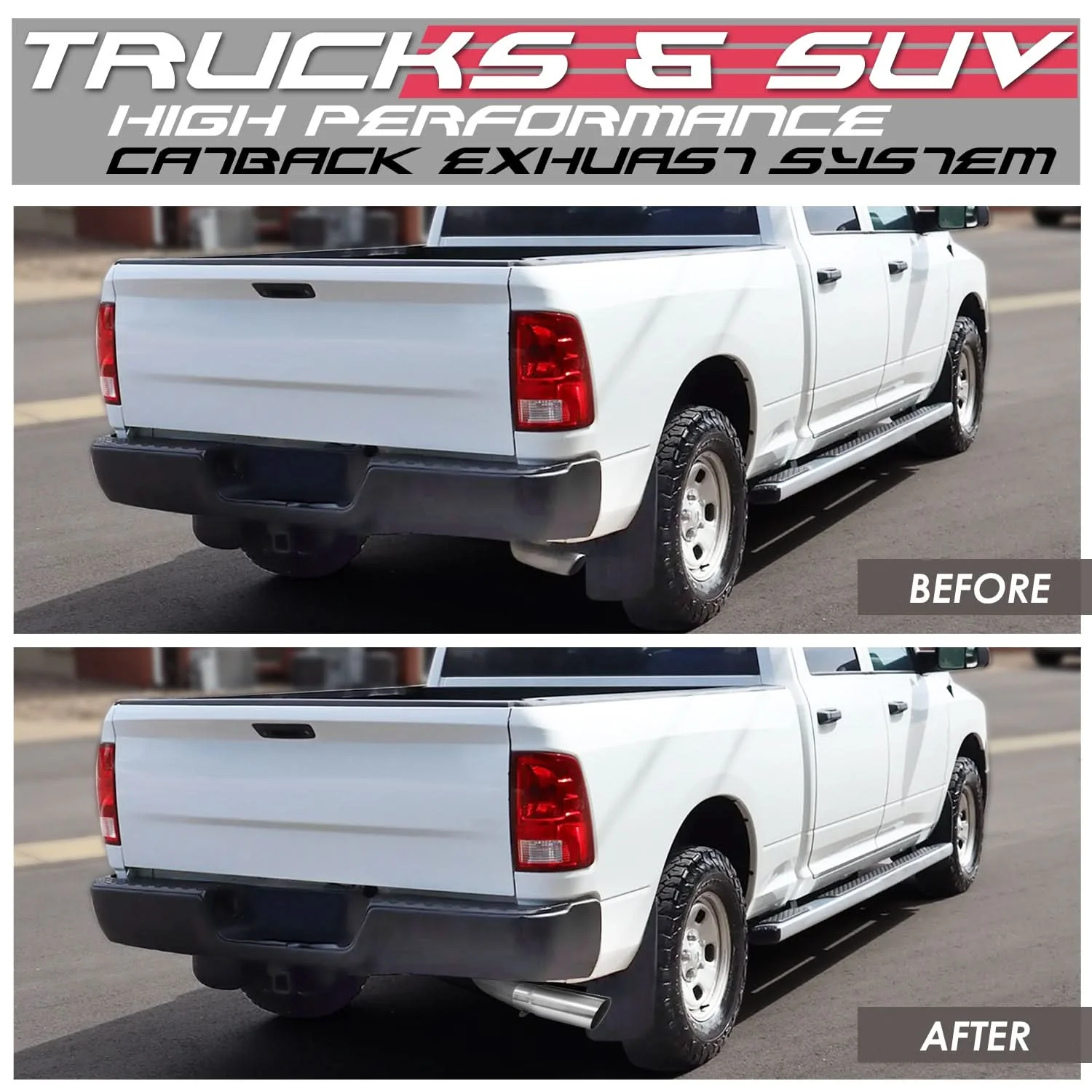 09-17 Dodge Ram 1500/2500/3500 Single Tip Catback Exhaust Stainless Steel - Image 5