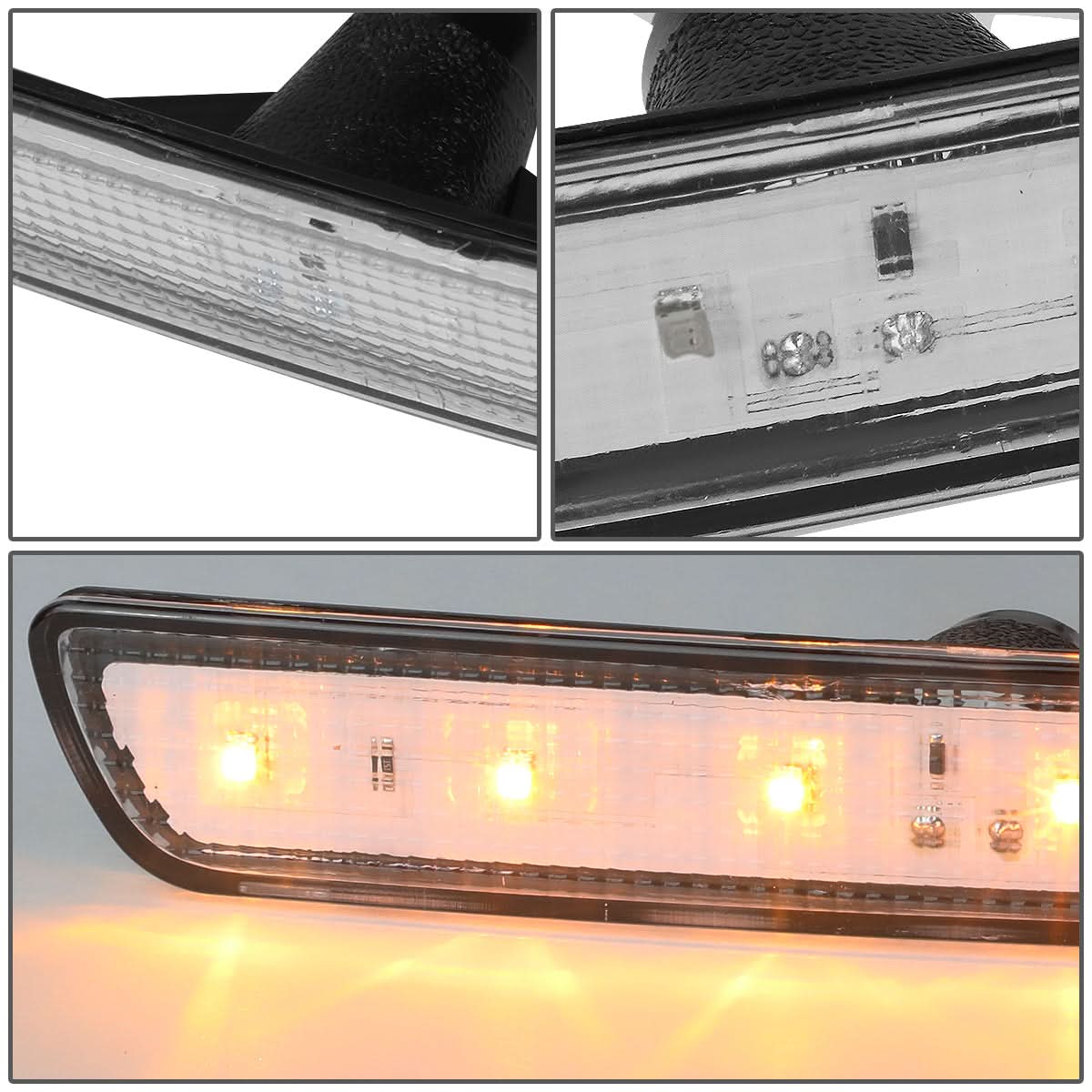 10-14 Ford Mustang LED Bumper Lights - Clear - Image 3