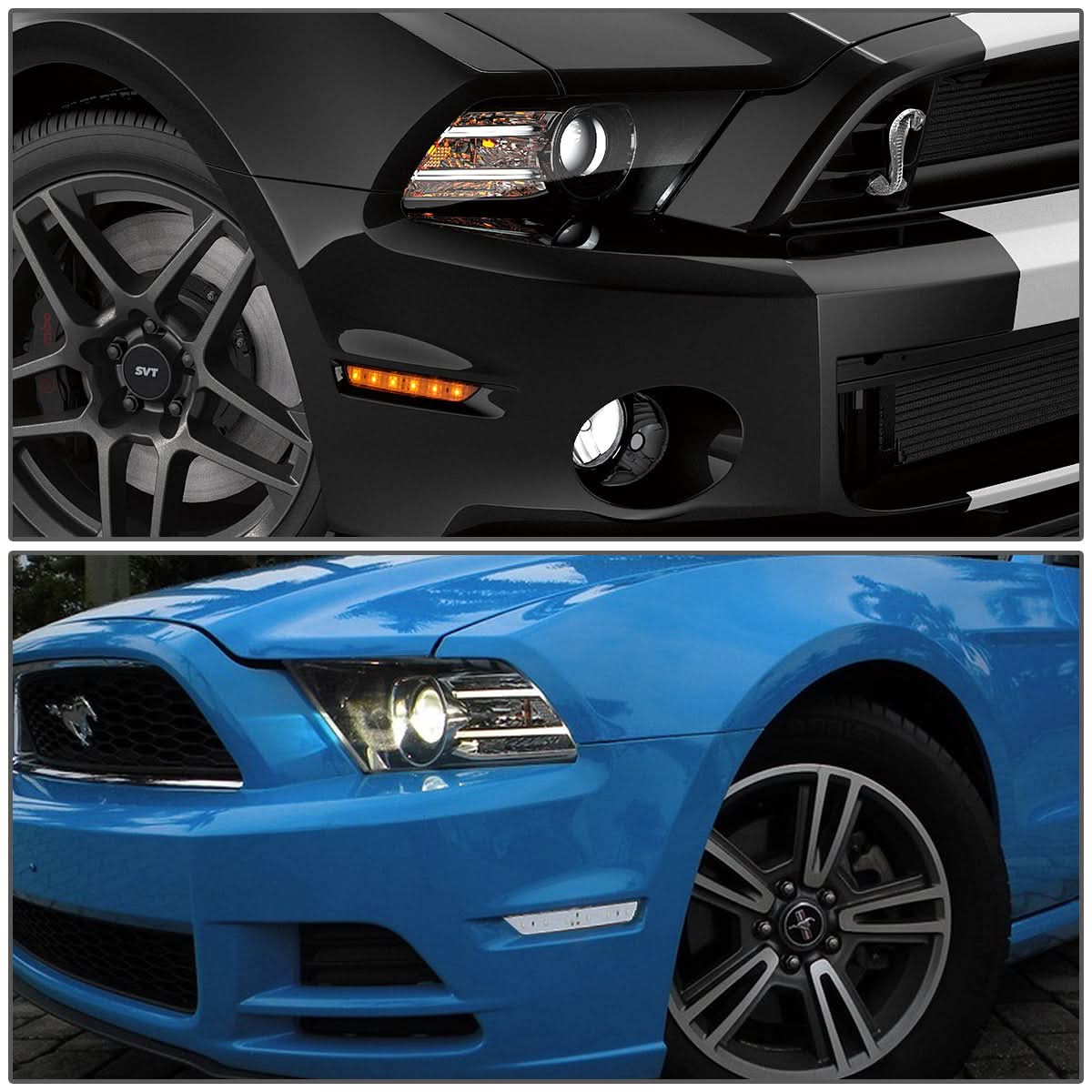 10-14 Ford Mustang LED Bumper Lights - Clear - Image 5