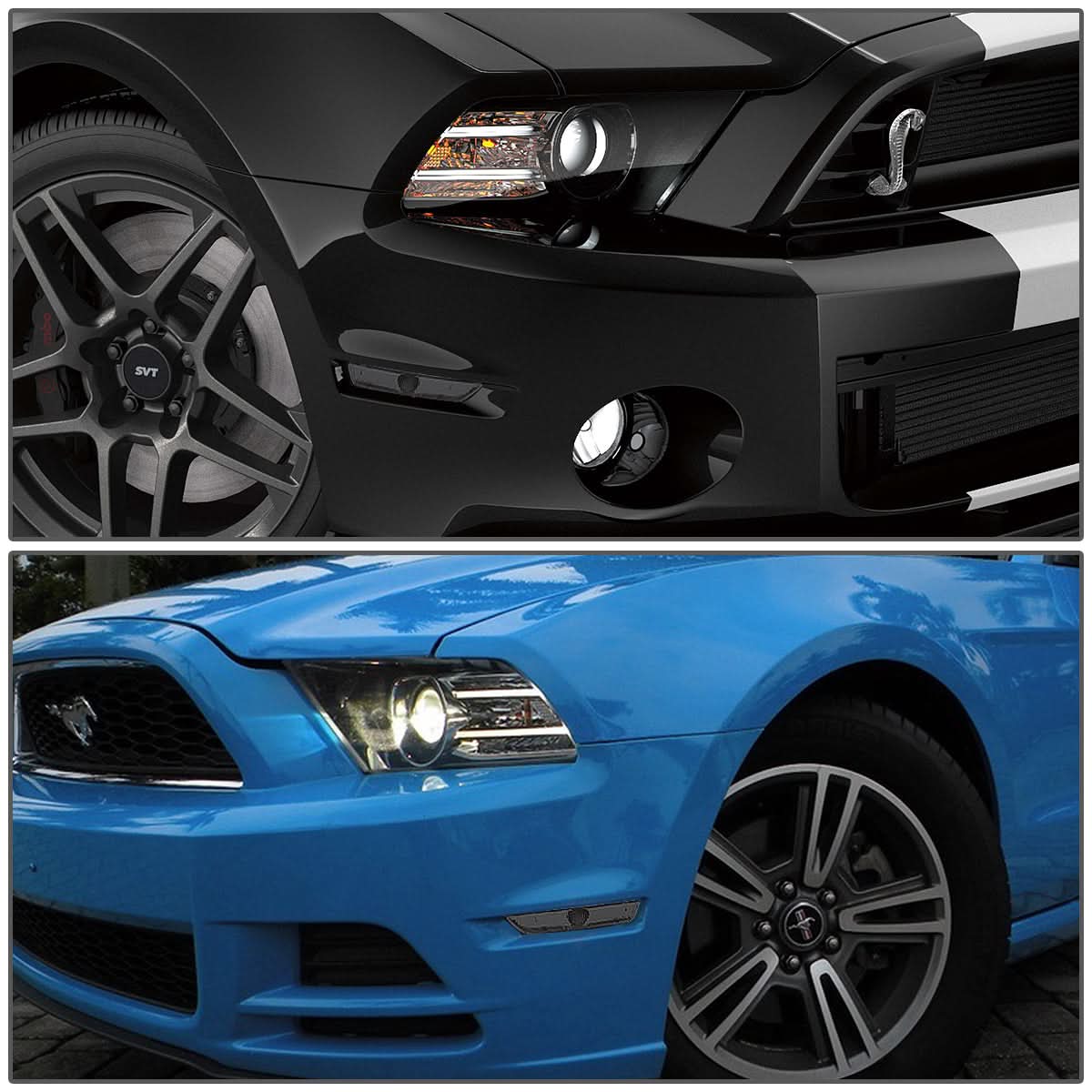 10-14 Ford Mustang Smoke Bumper Lights - Image 5