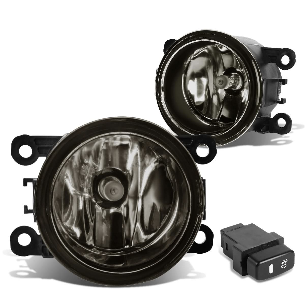 10-15 Mitsubishi Montero/Sport Fog Lights with Switch - Smoke H11 - Image 2