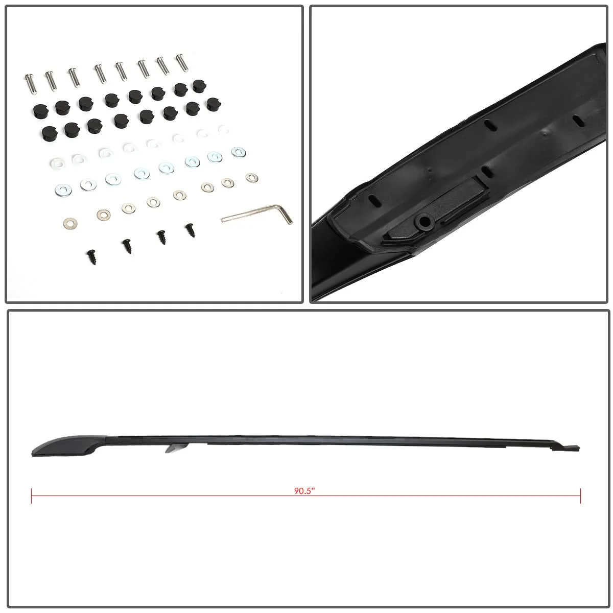 10-16 Land Rover LR4 / 05-09 LR3 Roof Rack Side Rail Bars - Black - Image 5
