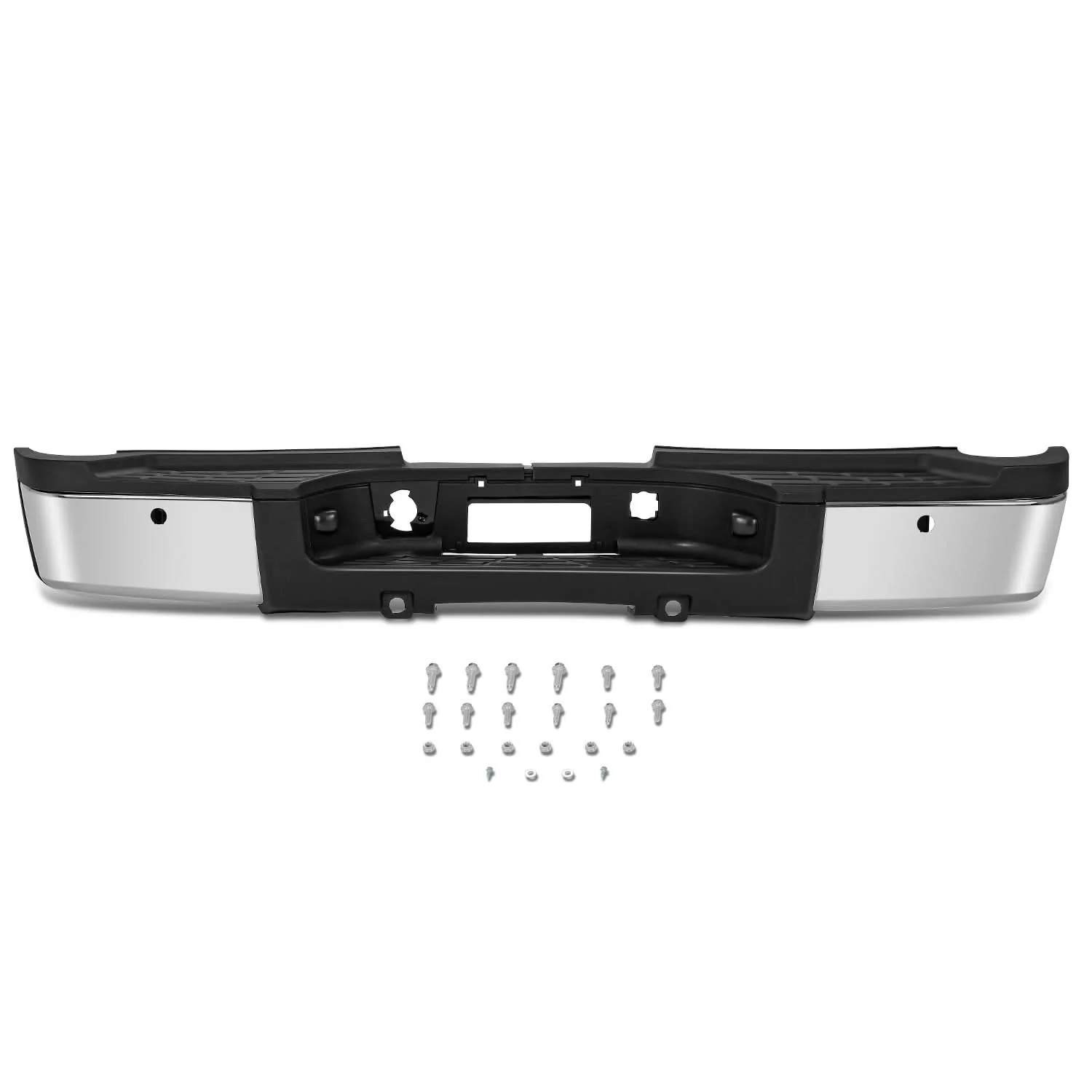 11-14 Silverado Sierra 2500 3500 Chrome Rear Step Bumper w/ Sensor - Image 6