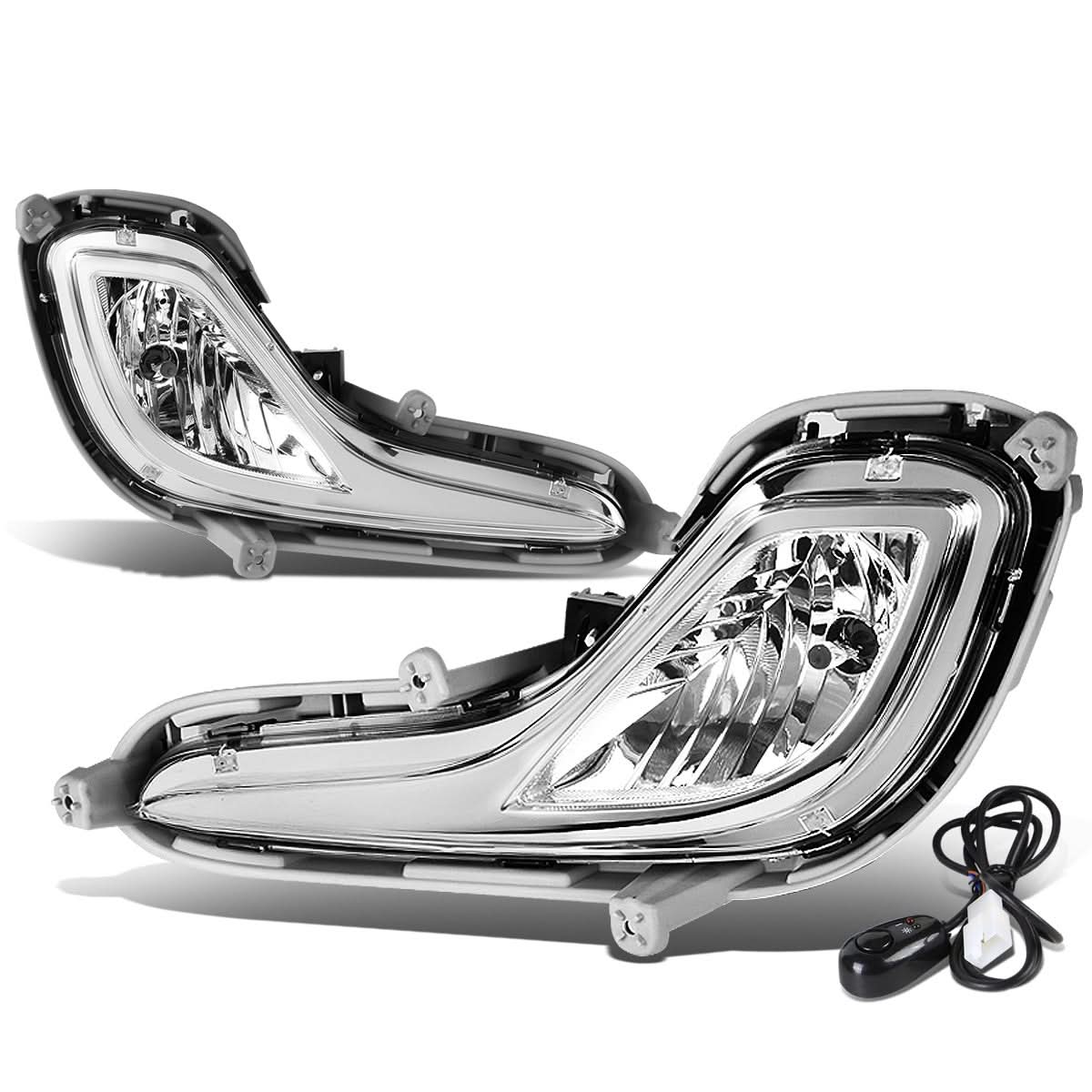 12-16 Hyundai Accent 4-Door Fog Lights w/ Switch & 881 Bulb Clear - Image 3