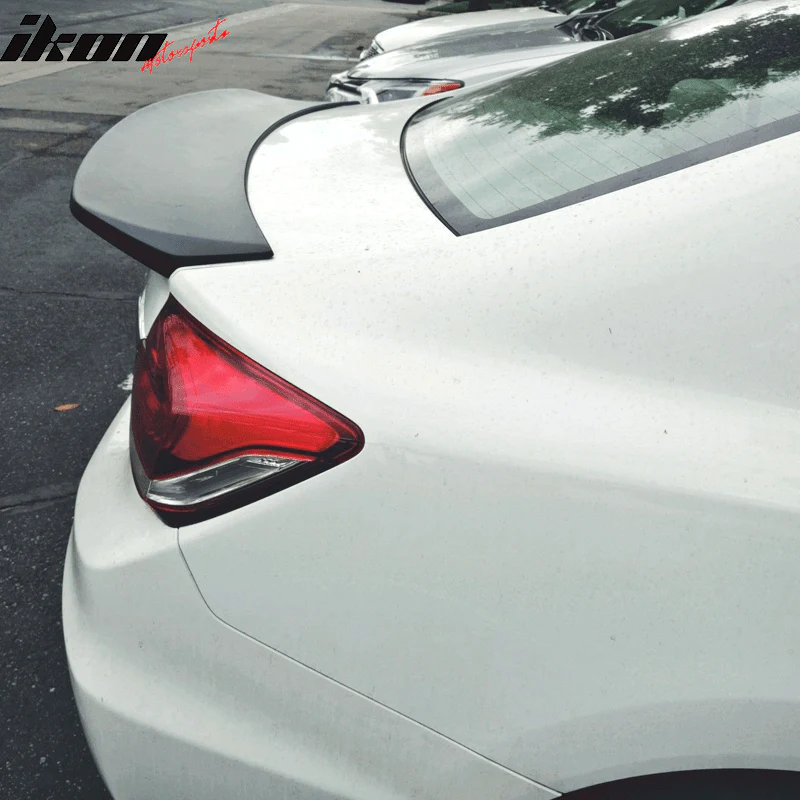 13-15 Honda Civic Ikon Style Unpainted Duck Wing Rear Spoiler Wing ABS - Image 2