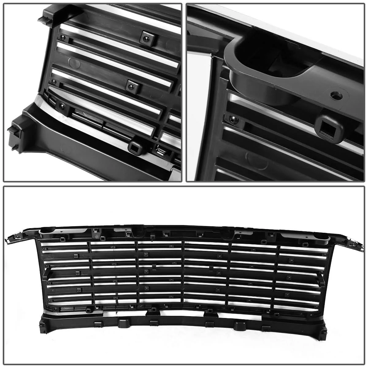 14-15 Chevrolet Silverado 1500 Horizontal Mesh Front Upper Grille - ABS - Image 6