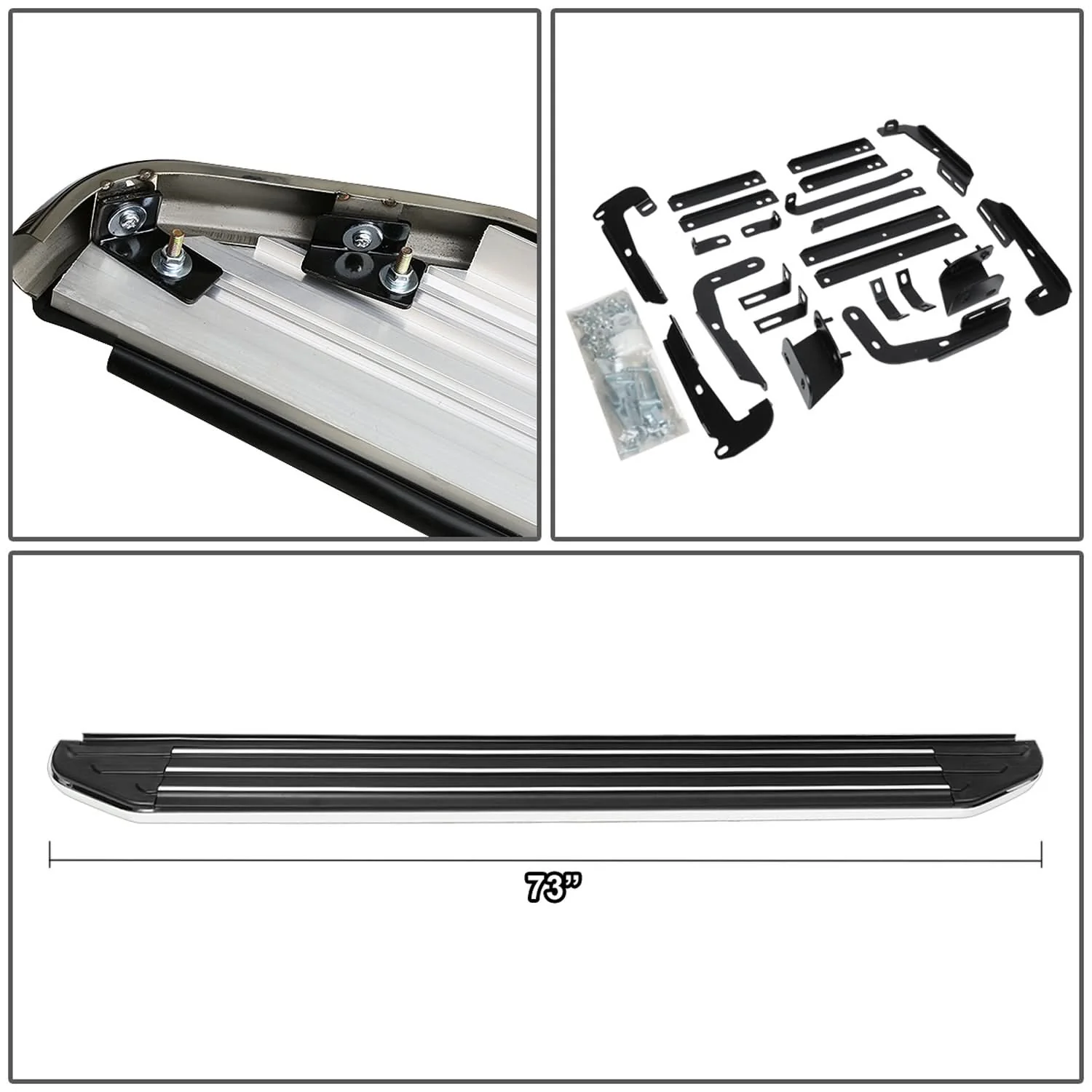 14-15 Nissan Pathfinder / 13-19 Infiniti QX60 5.5" Running Boards Aluminum - Image 6