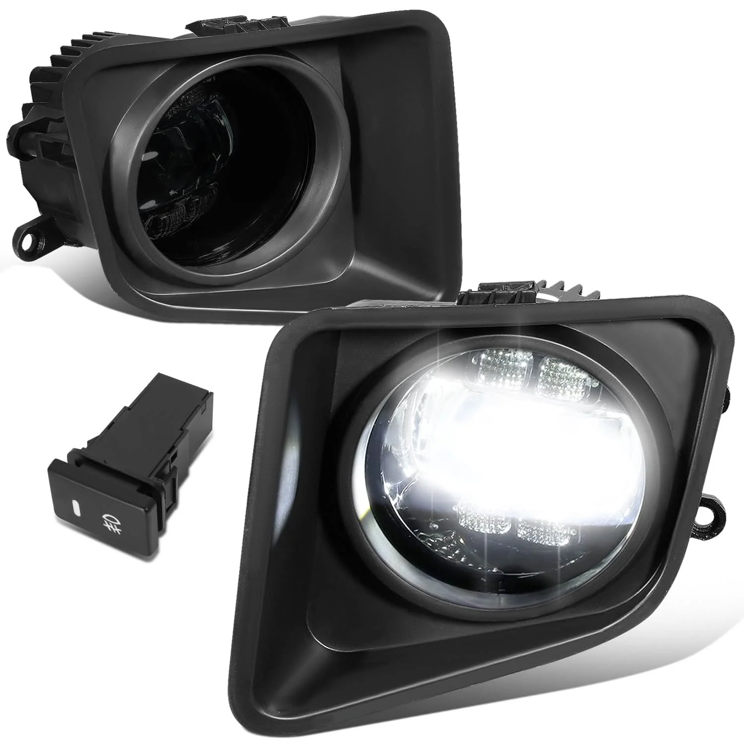 14-21 Toyota Tundra LED Projector Fog Lights with Switch - Smoke - Image 4