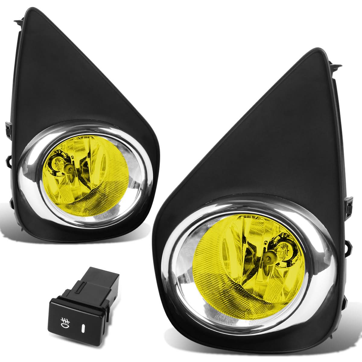 15-16 Toyota Yaris Hatchback Fog Lights w/ Switch H16 Bulb Amber - Image 3