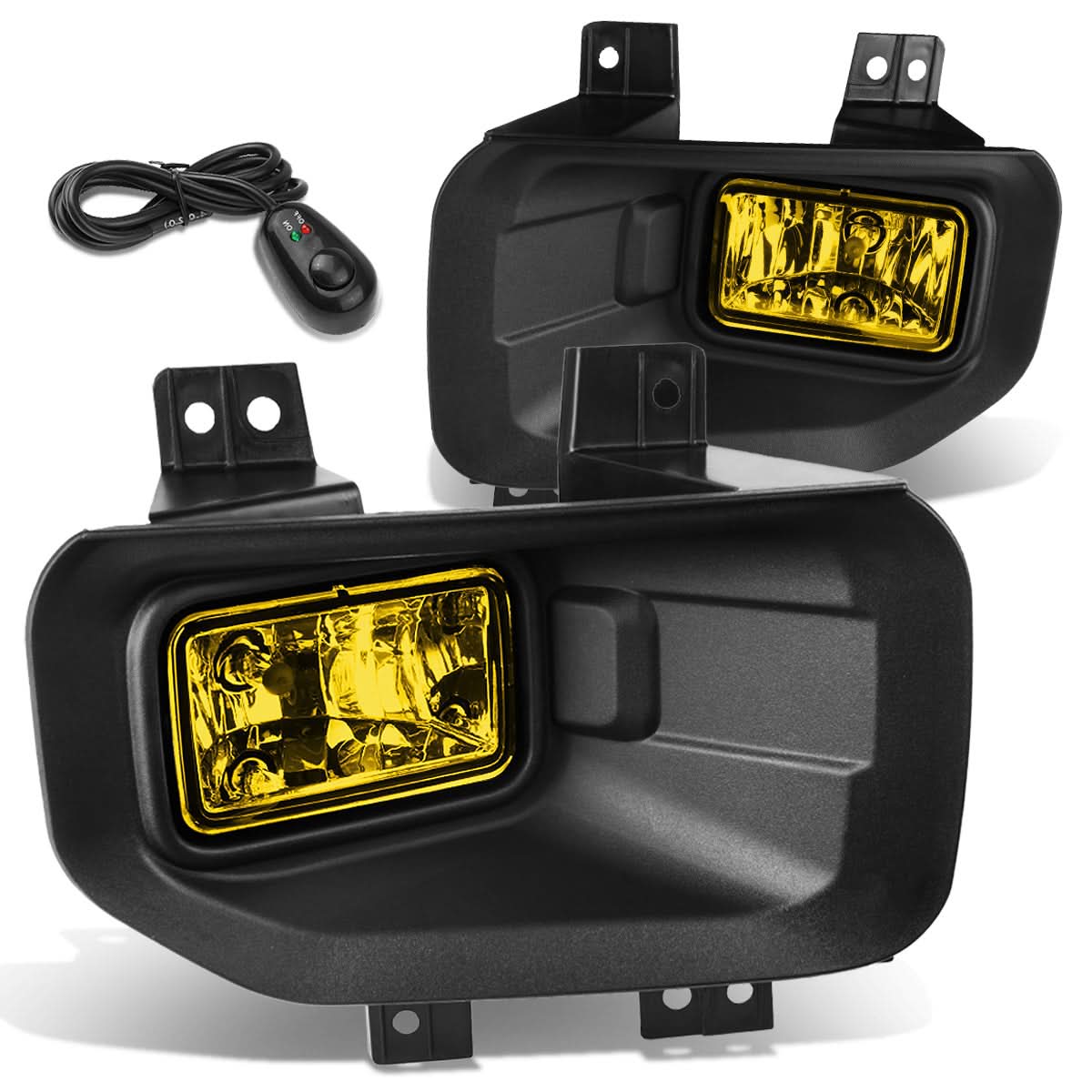 15-17 Ford F-150 Fog Lights with Switch and Bezel - H10 Bulb Amber - Image 2