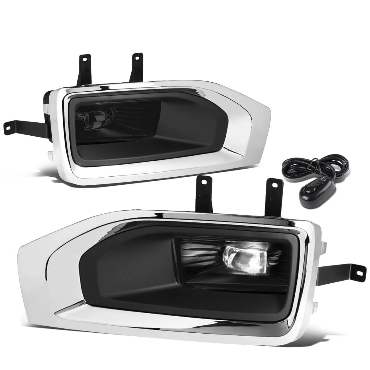15-18 GMC Yukon High Powered LED Fog Lights with Switch - Smoke - Image 3